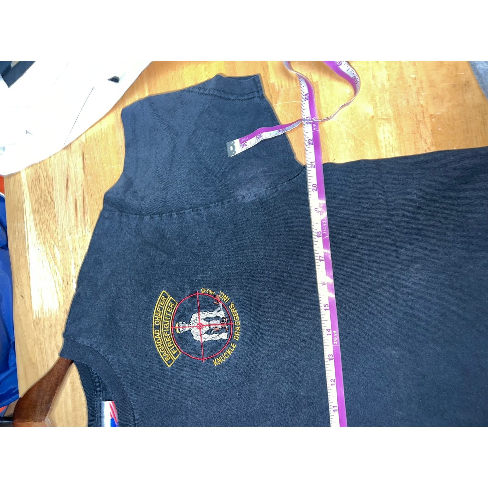 Vintage Vintage Baghdad Firefighter Shirt Chapter Knuckle Draggers L Size US L / EU 52-54 / 3 - 7 Thumbnail