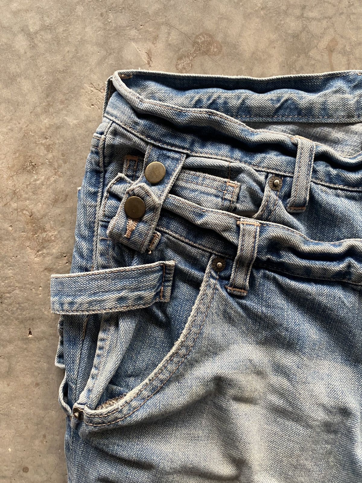 PPFM PPFM Double waist blue denim Size US 33 - 7 Thumbnail