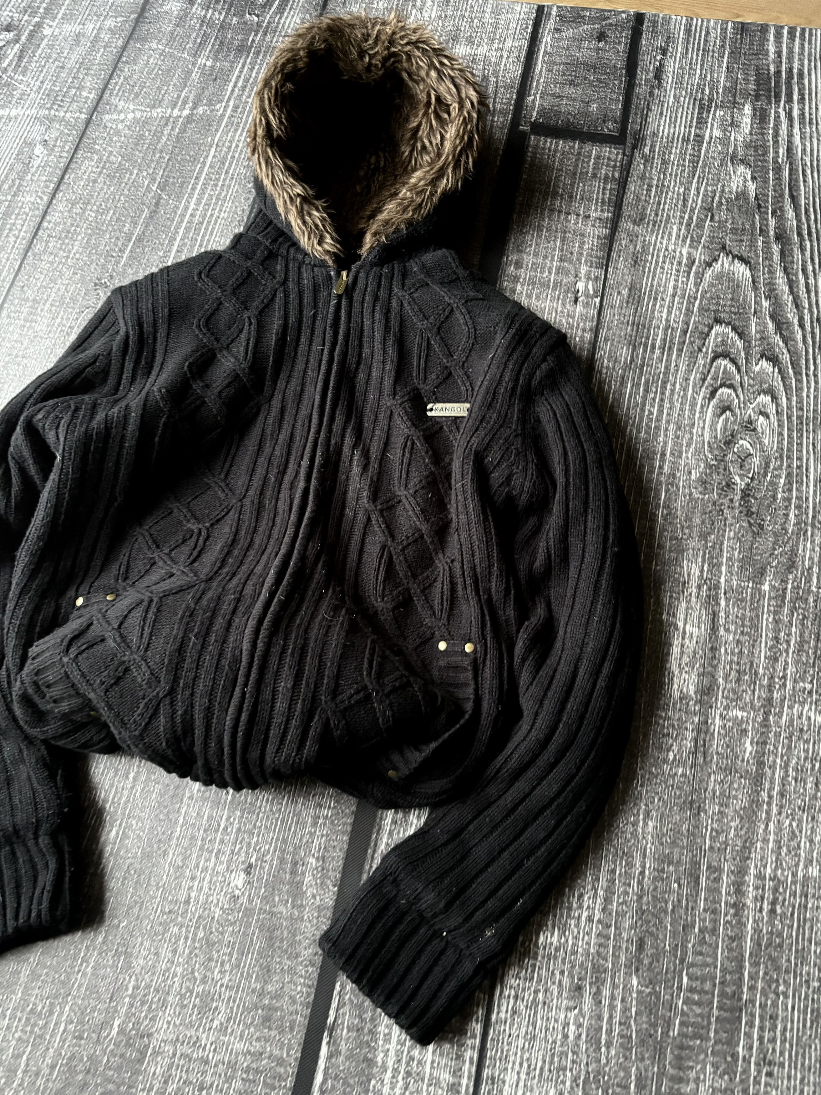 Hysteric Glamour × Japanese Brand × Yohji Yamamoto VTG Japanese If Six Was Nine Style Mohair Fur Hoodie 90s Size US L / EU 52-54 / 3 - 2 Thumbnail