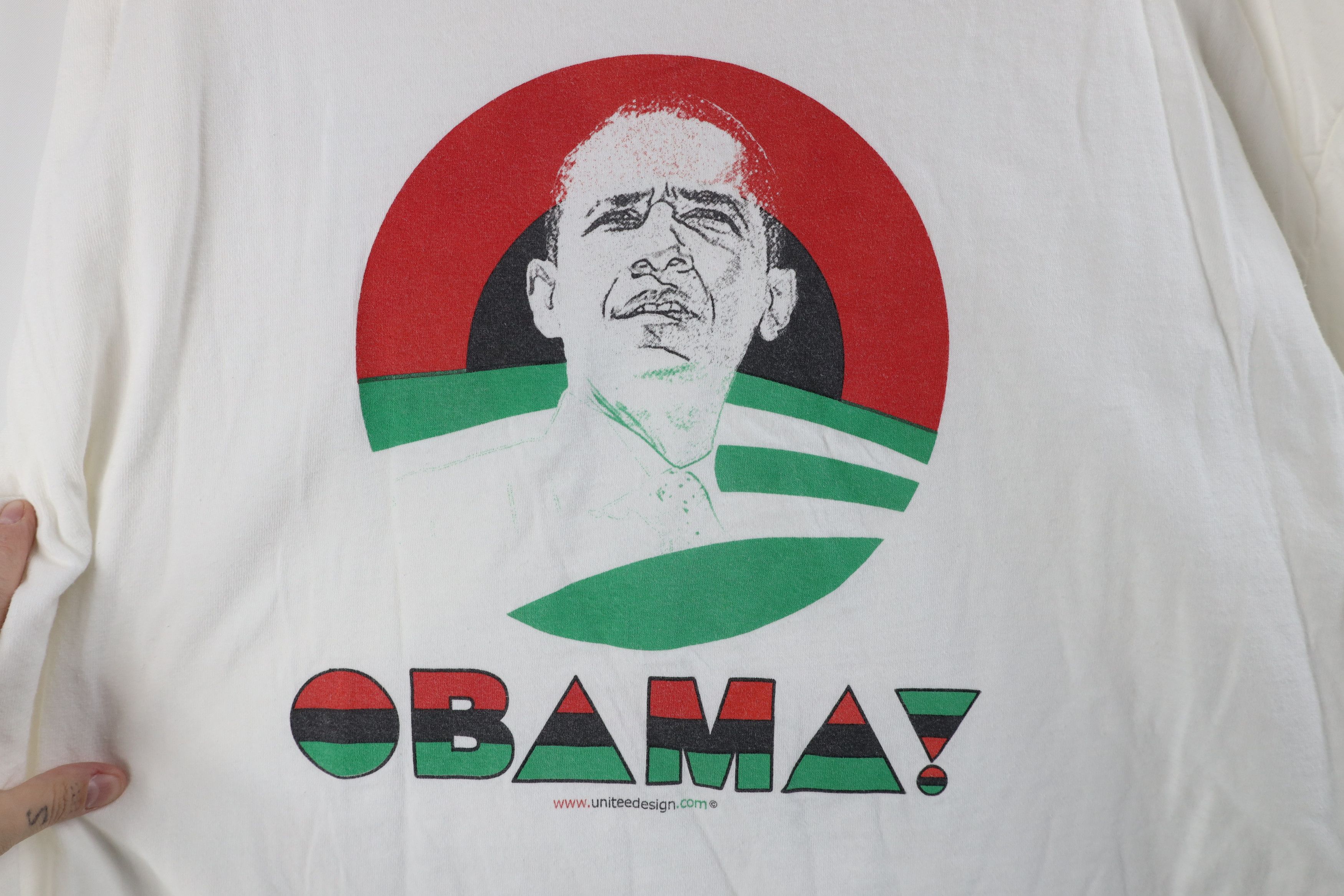 Vintage Vintage President Barack Obama Short Sleeve T-Shirt White Size US XXL / EU 58 / 5 - 4 Thumbnail