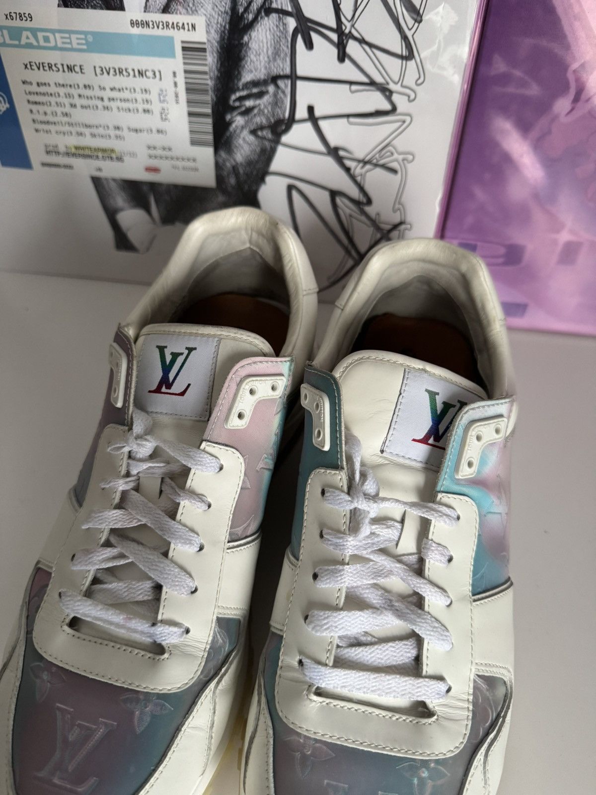 Louis Vuitton Louis Vuitton Run Away Sneakers Iridescent Monogram Luxury Size US 8 / EU 41 - 7 Thumbnail