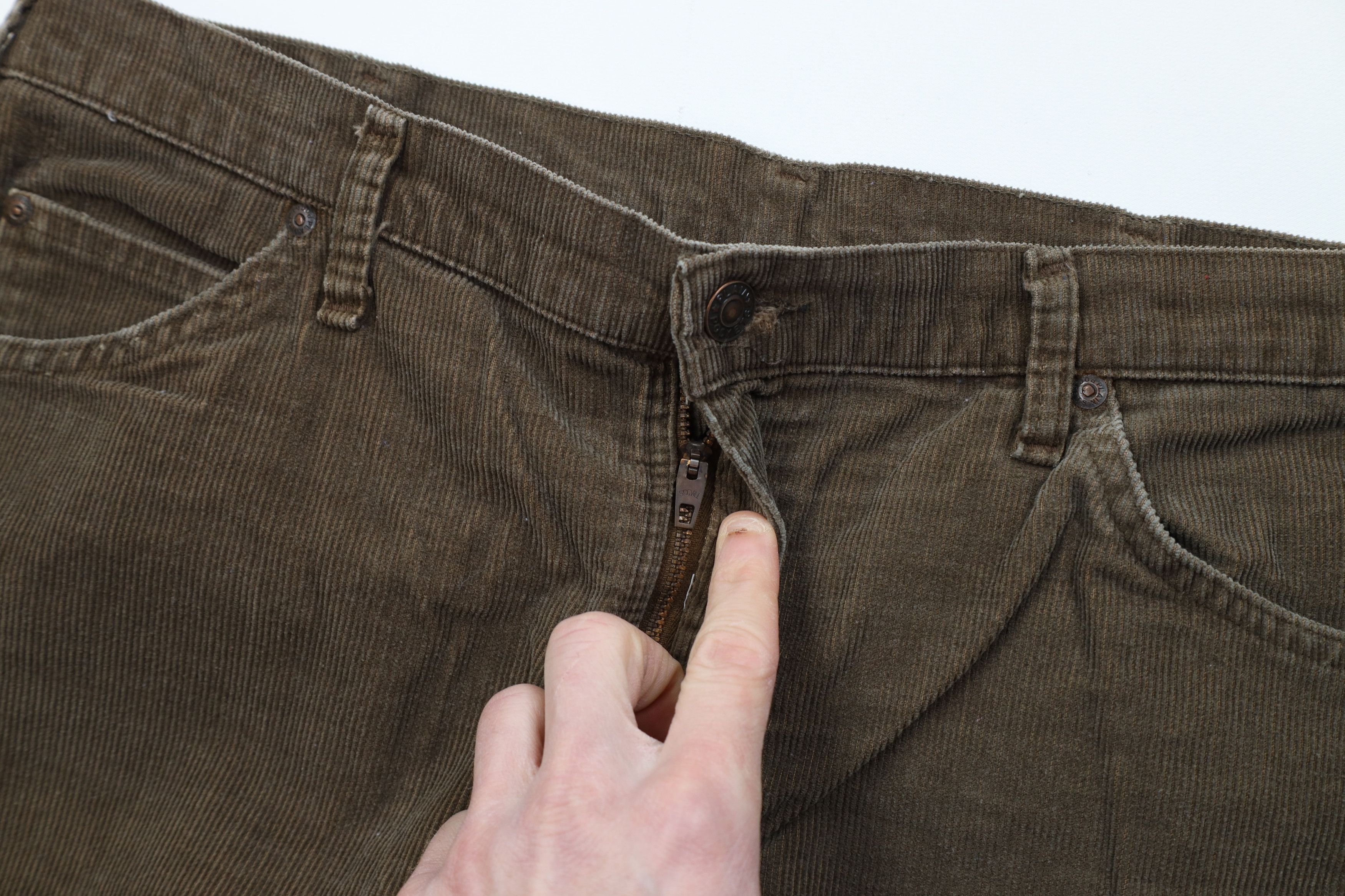 Vintage Vintage 70s Streetwear Wide Leg Corduroy Pants Brown USA Size US 36 / EU 52 - 7 Thumbnail