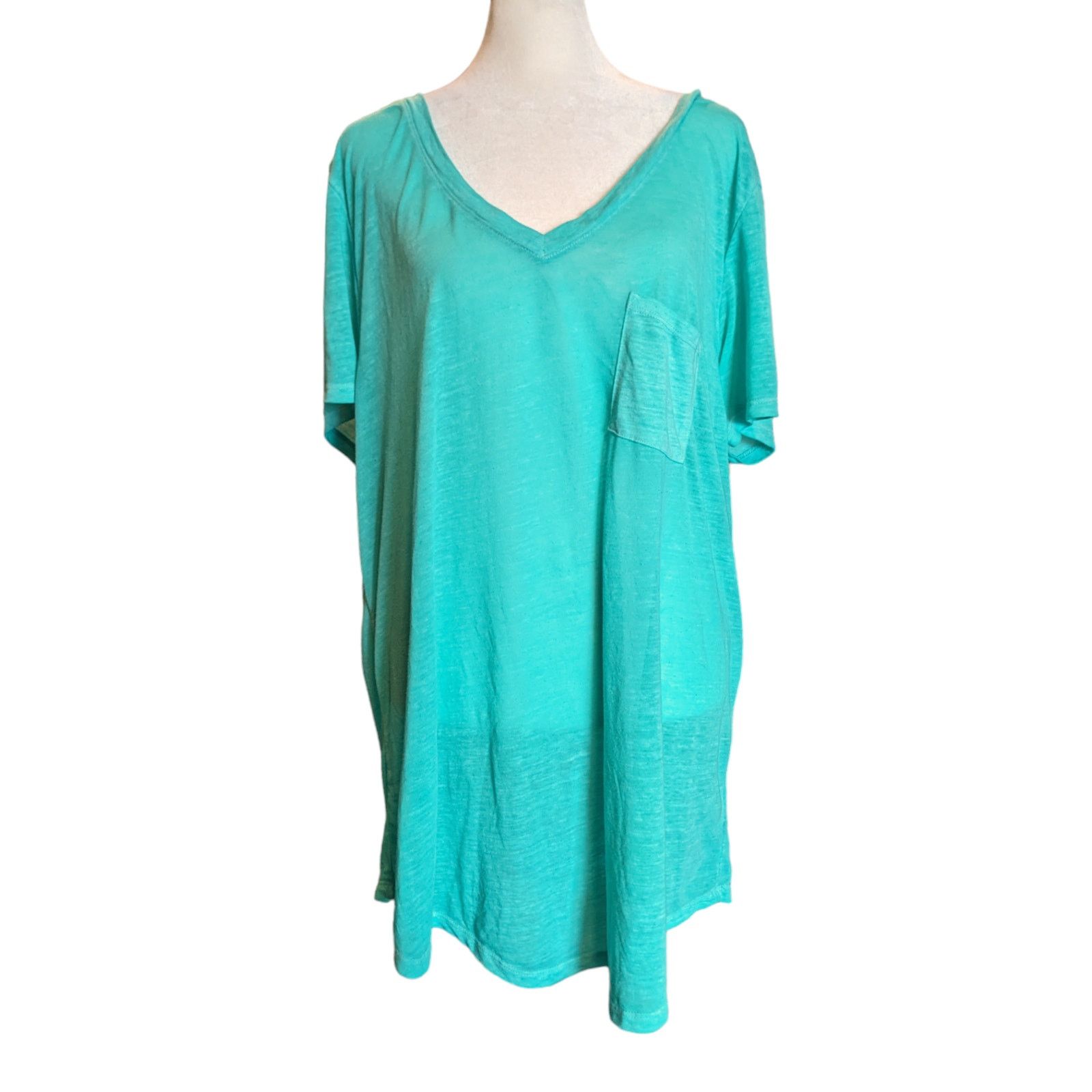 Other Torrid Caribbean Blue Green Classic Fit Sheer Relaxed Tshirt Size XL / US 12-14 / IT 48-50 - 1 Thumbnail
