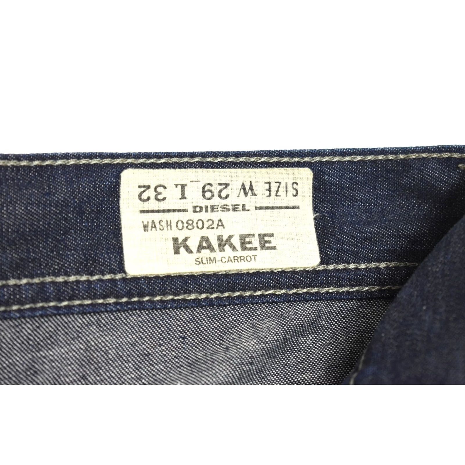 Diesel Diesel Kakee Slim-Carrot 0802A Jeans Men W29/L32 Blue Logo Button Fly Slim Size US 29 - 6 Thumbnail