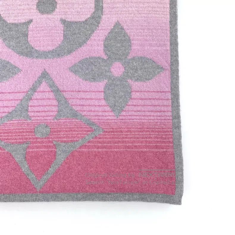 Louis Vuitton Louis Vuitton Pink gradient wool-cashmere knit scarf Size ONE SIZE - 4 Thumbnail