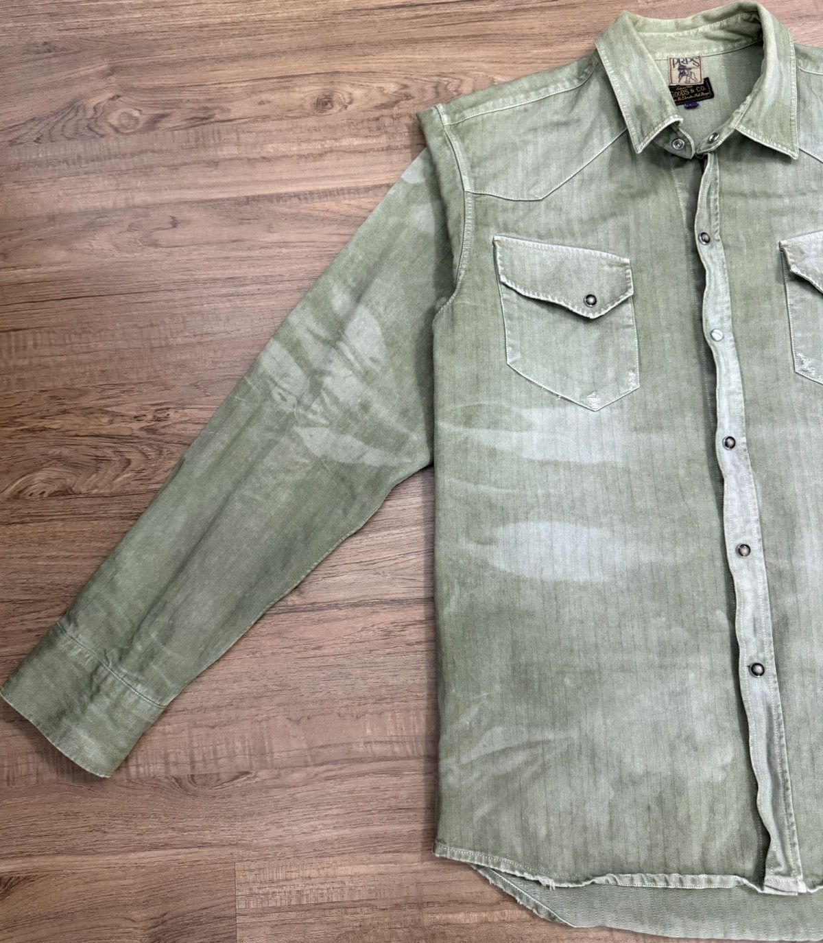 Prps PRPS Washed Western Pearl Snap Button Size US XL / EU 56 / 4 - 6 Thumbnail