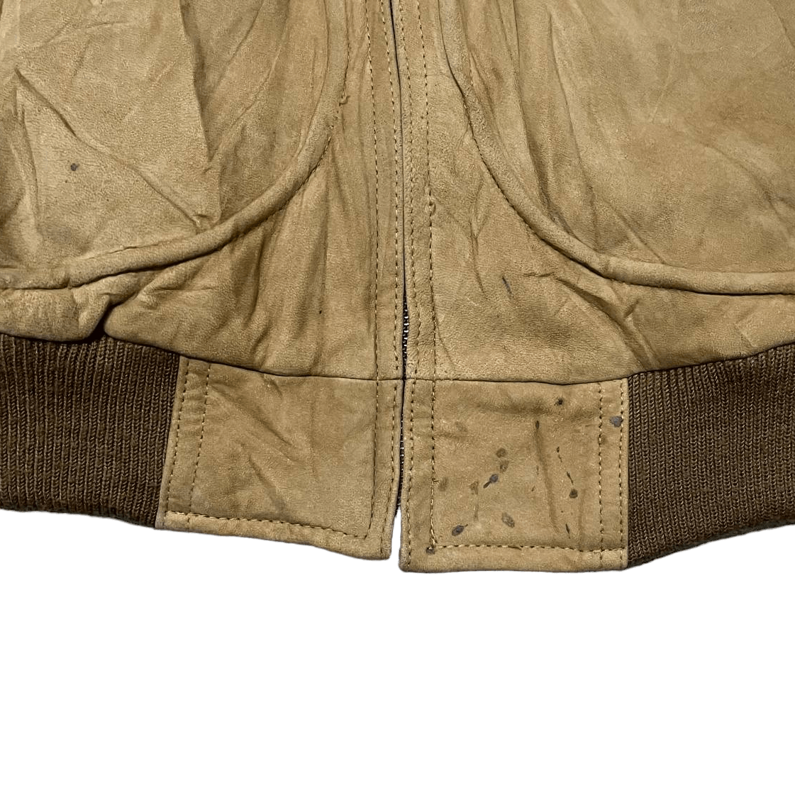 Leather Vintage Ruff-Hewn Sheep Leather Bomber Jacket Size US M / EU 48-50 / 2 - 5 Thumbnail