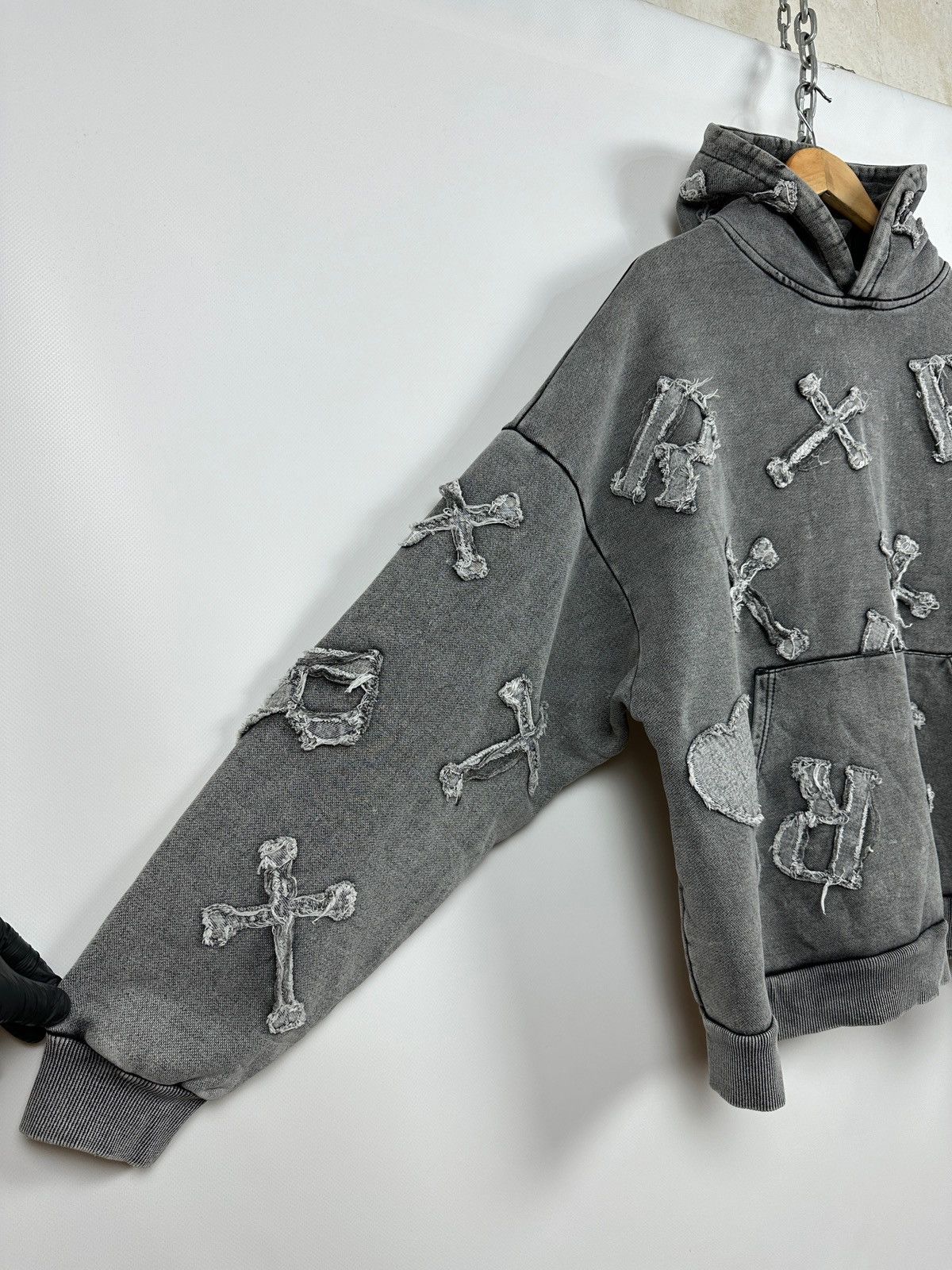 Racer Worldwide Racer Worldwide Washed Patch Cross Oversized Hoodie Size US M / EU 48-50 / 2 - 11 Thumbnail