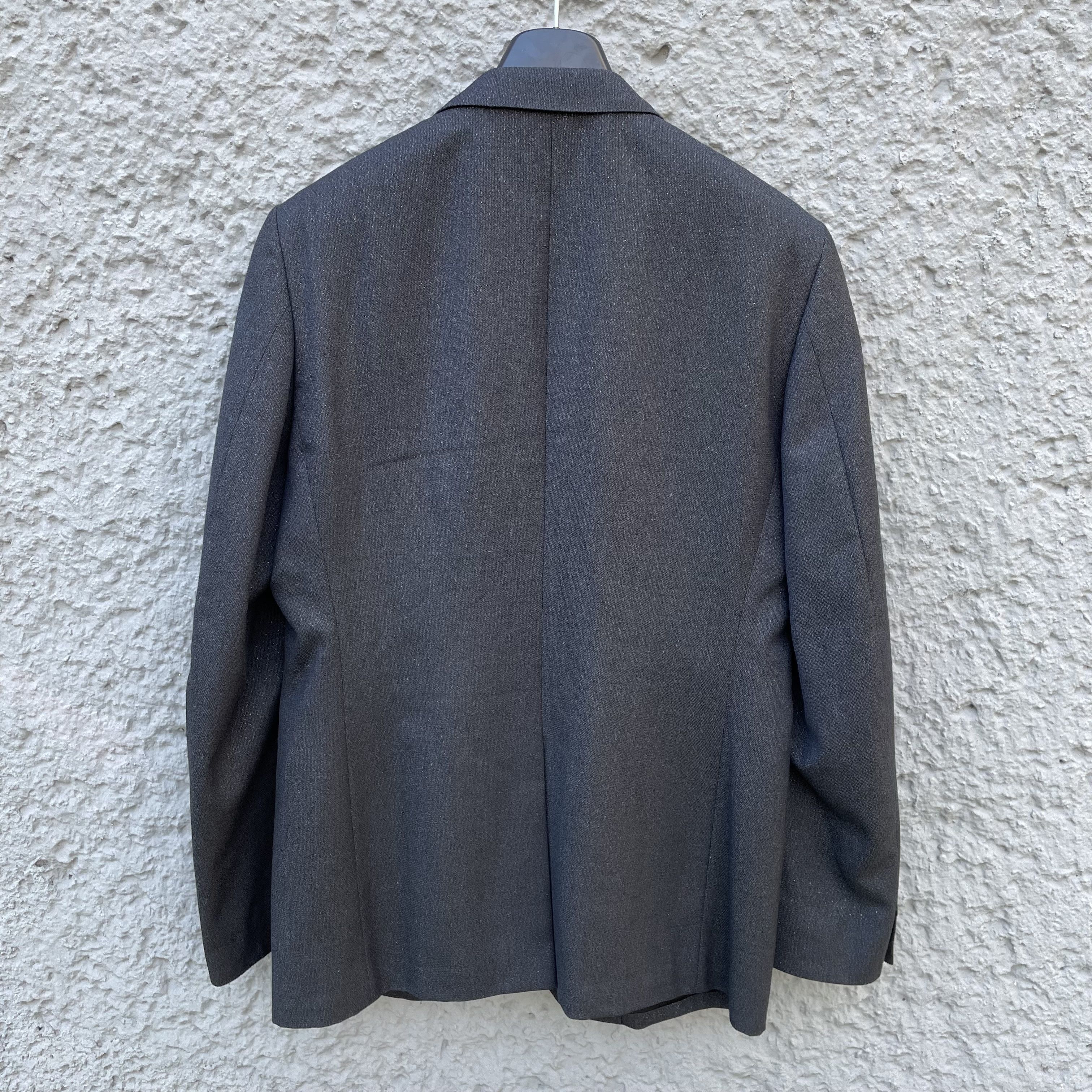 Comme des Garcons × Comme des Garcons Homme Plus CDG Homme Plus Grey Blazer Jacket Sparkles S/S07 Size 50R - 2 Thumbnail