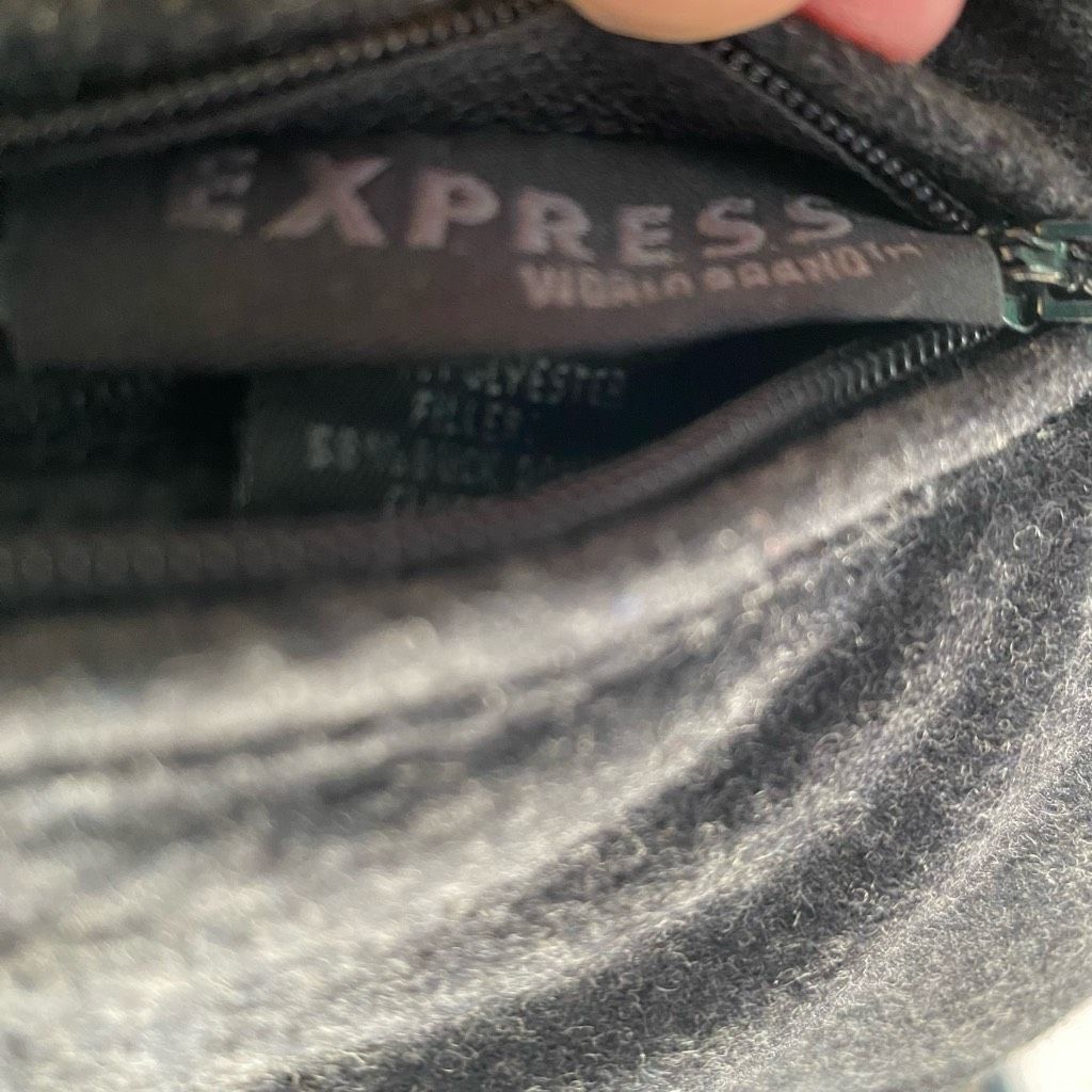 Express Express women M duck down blend full zip winter vest grey Size M / US 6-8 / IT 42-44 - 4 Thumbnail