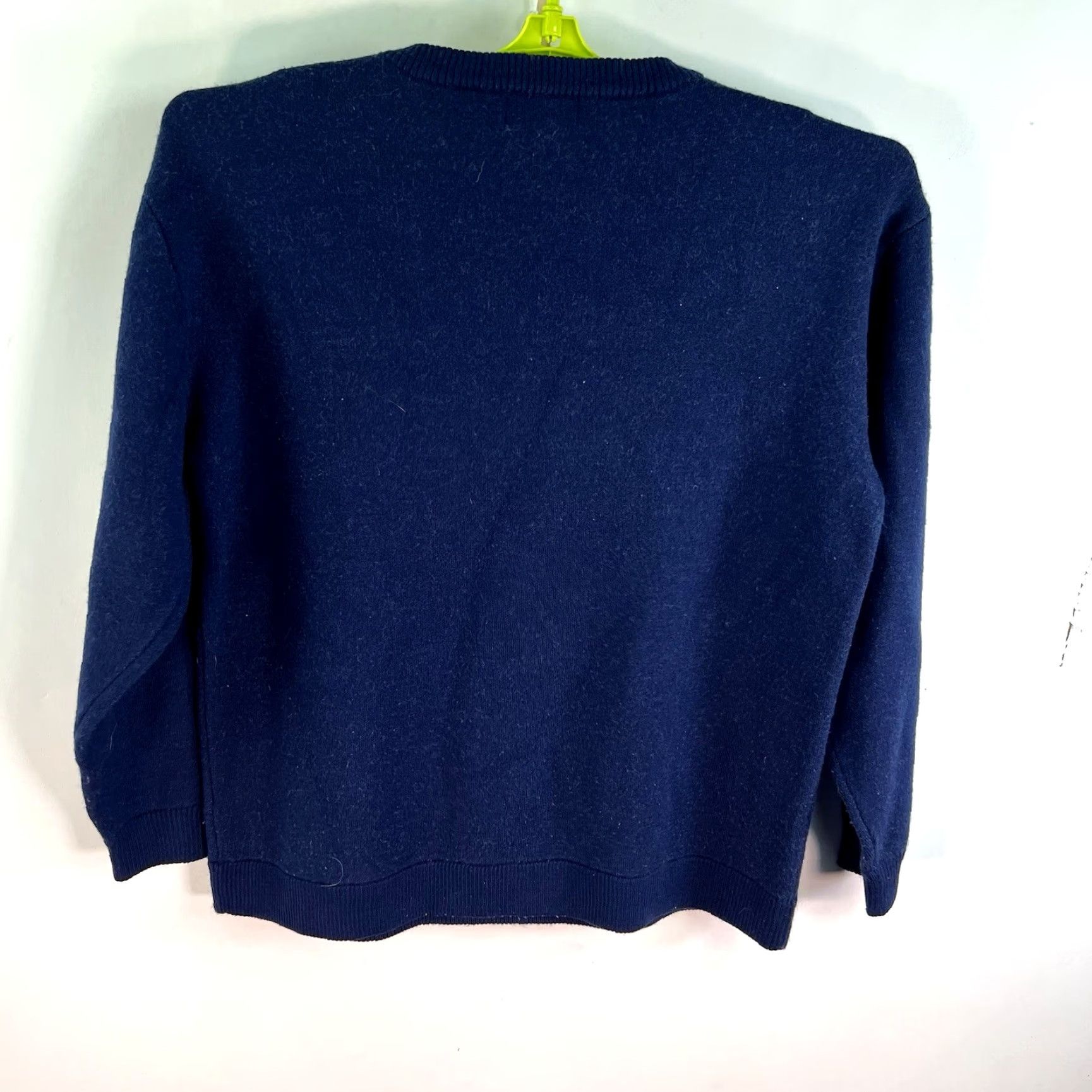 Vintage XLARGE Sweater Mens Size M Blue Wool Blend Heavyweight Graphic Print Pullover Knit 90s Classic Outdoor Size US M / EU 48-50 / 2 - 6 Thumbnail