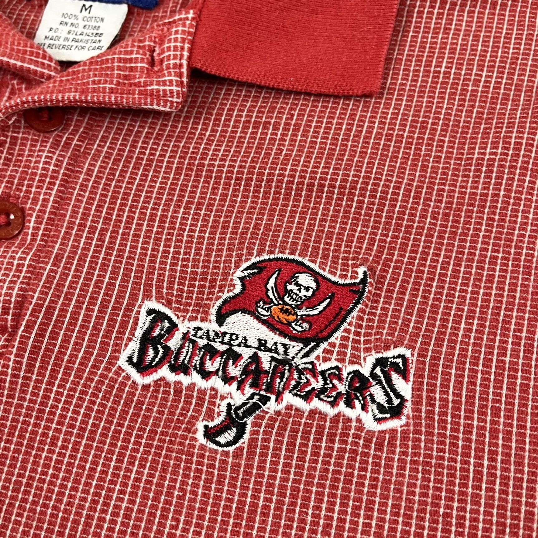 Logo Athletic VTG Tampa Bay Buccaneers Polo Shirt Men Medium Red Logo Athletic Retro Throwback Size US M / EU 48-50 / 2 - 2 Thumbnail