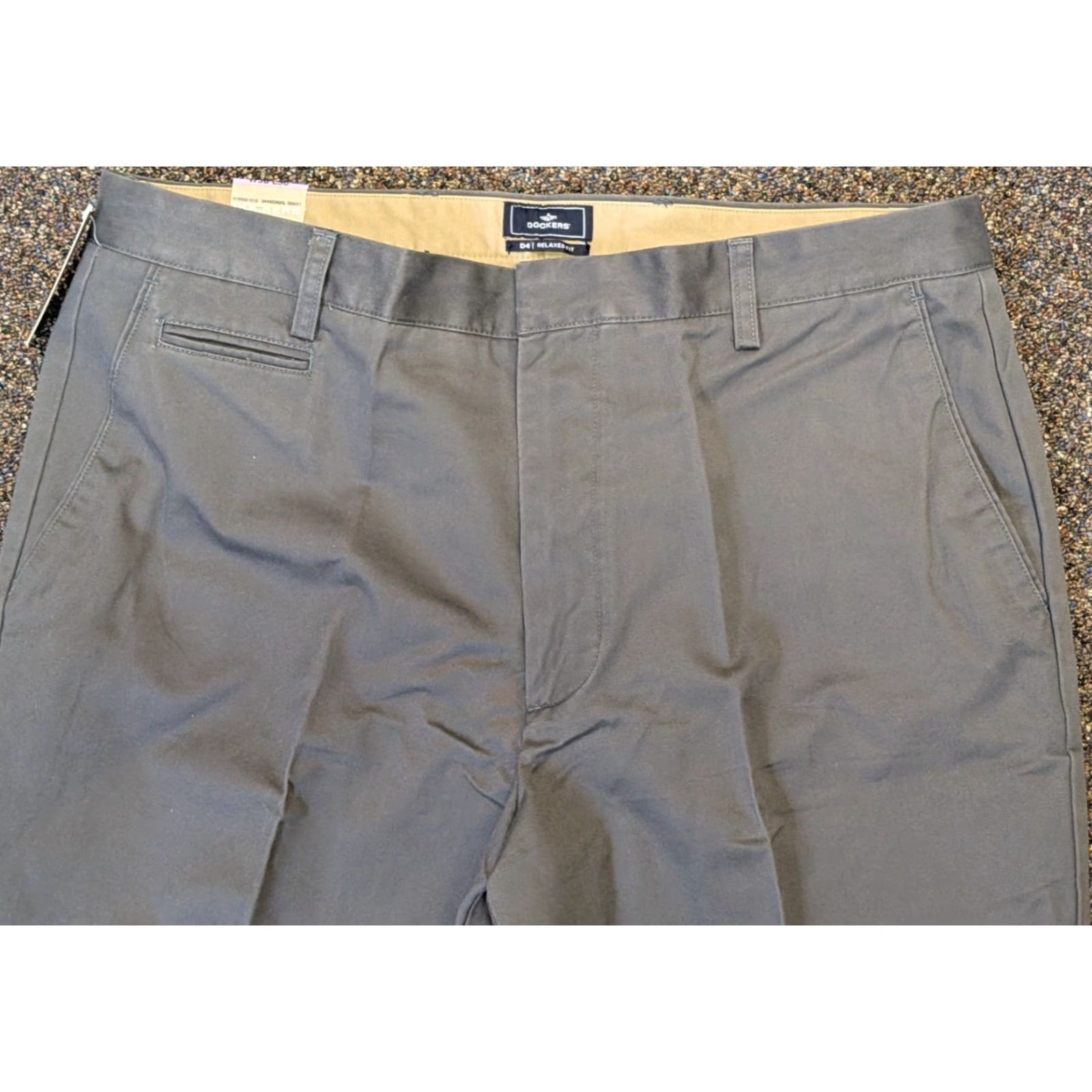Dockers Dockers True Chino Flat Front D4 Relaxed Fit Iron Grey W38 L30 Cotton Mens Pants Size US 38 / EU 54 - 2 Thumbnail
