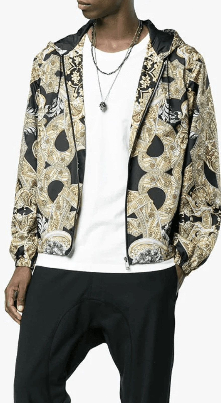 Versace Baroque print hooded jacket size48 Size US M / EU 48-50 / 2 - 1 Thumbnail