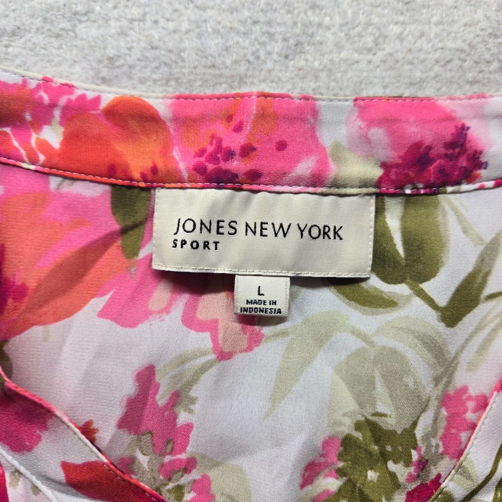 Jones New York JONES NEW YORK Floral Bell Sleeve Blouse Top Women's Large Multicolor Size L / US 10 / IT 46 - 3 Thumbnail