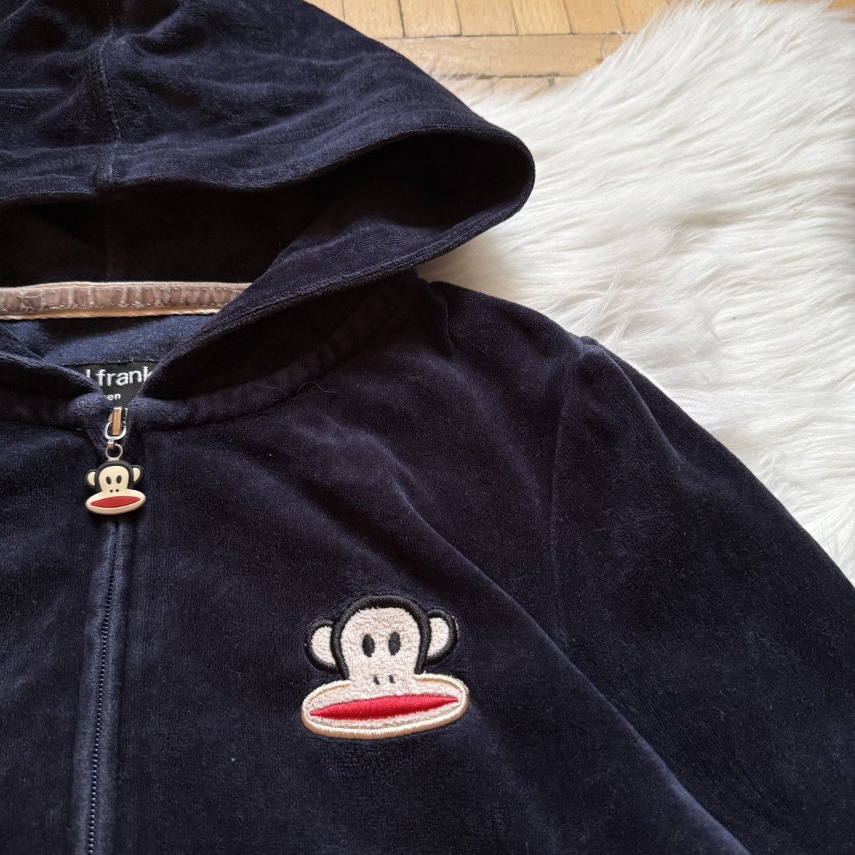 Paul Frank 📌 Vintage Paul Frank Y2K Velour Zip-Hoodie Size XL / US 12-14 / IT 48-50 - 4 Thumbnail