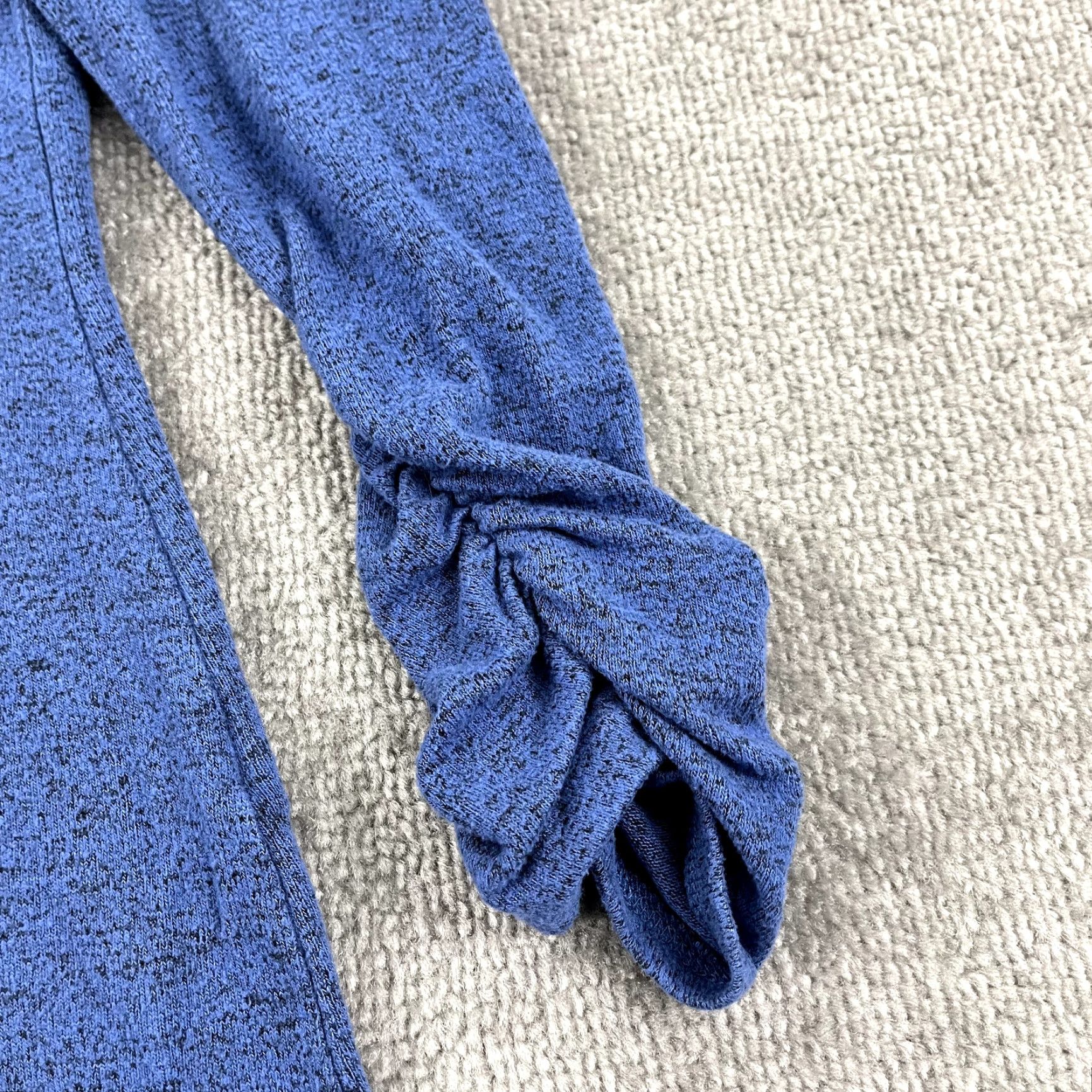 Habitat HABITAT Clothes To Live Shirt Women Large Blue Mock Cinched Sleeves Sweatshirt Size L / US 10 / IT 46 - 2 Thumbnail