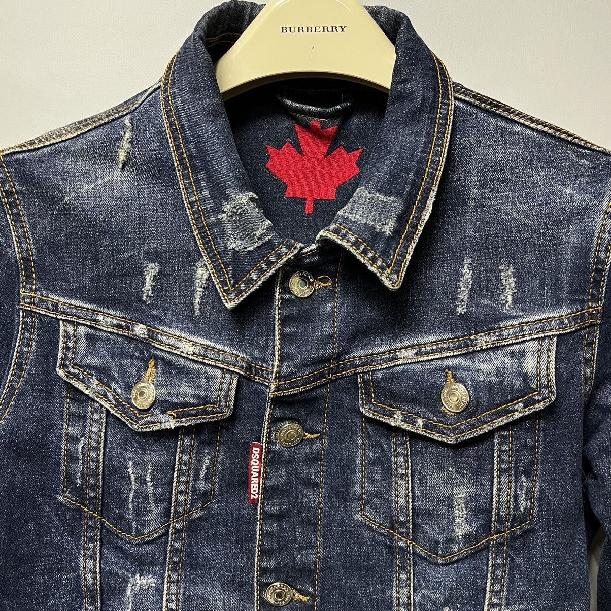 Dsquared2 Dsquared2 Women's Distressed Denim Jacket Size S Size S / US 4 / IT 40 - 4 Thumbnail