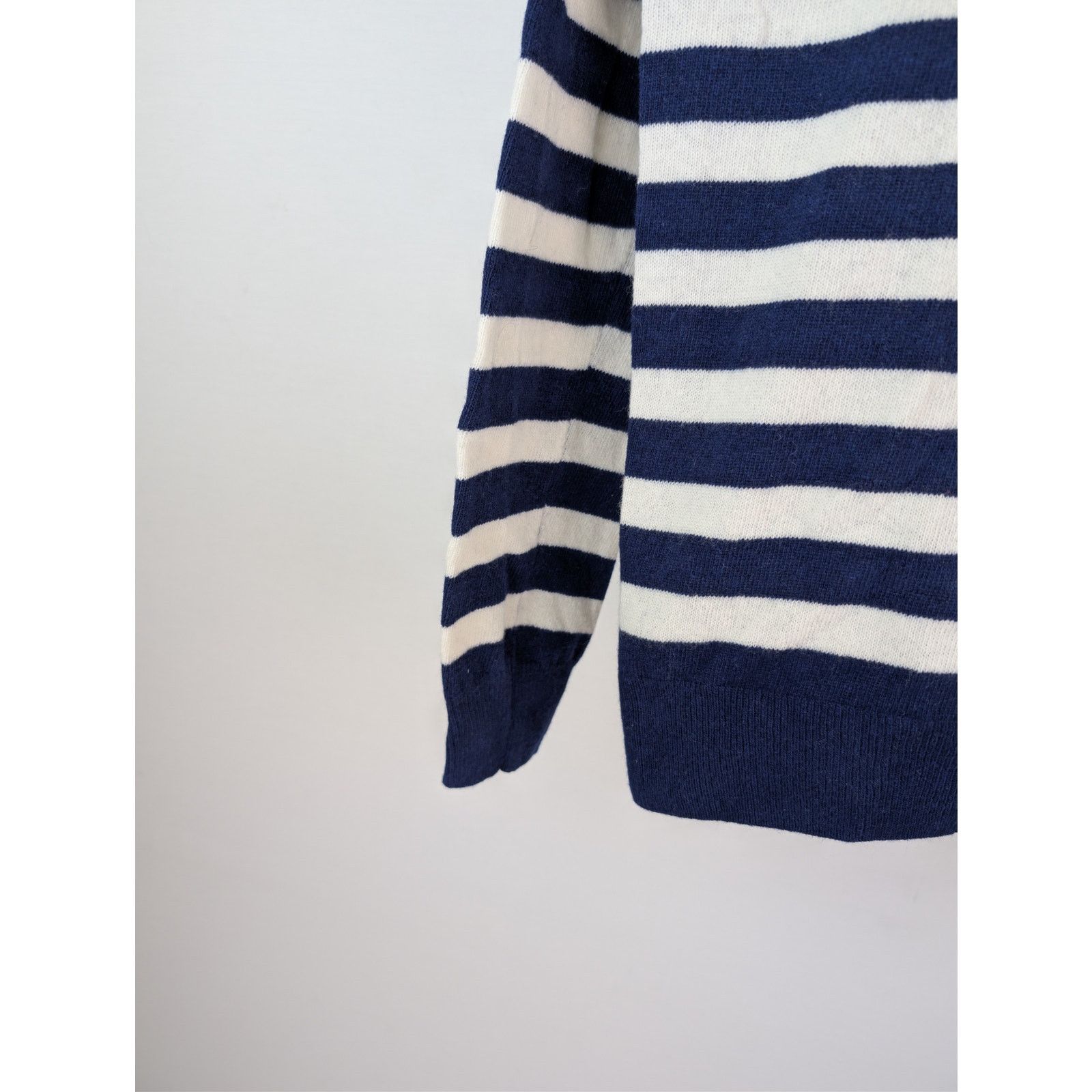 A.P.C. o1rshd1 CC20 Men's Ismael Striped Crew Knit sweater in Navy Size US M / EU 48-50 / 2 - 6 Thumbnail