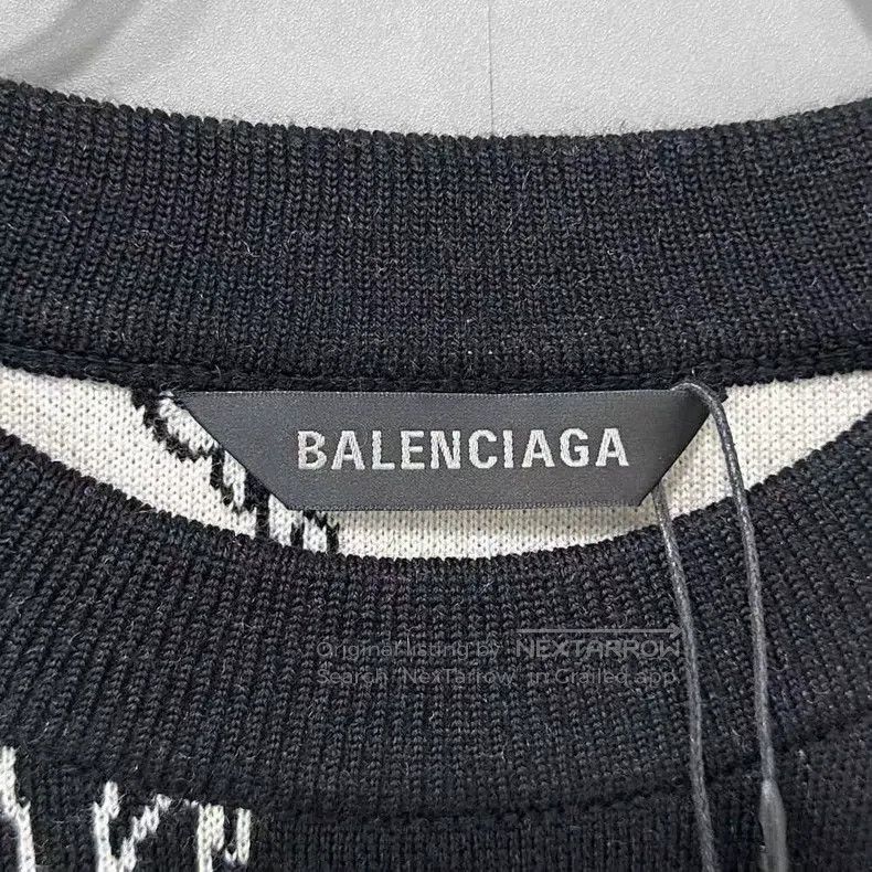 Balenciaga Balenciaga Multi-Element Barrage Full Print Knitted Sweate Size US XS / EU 42 / 0 - 5 Thumbnail