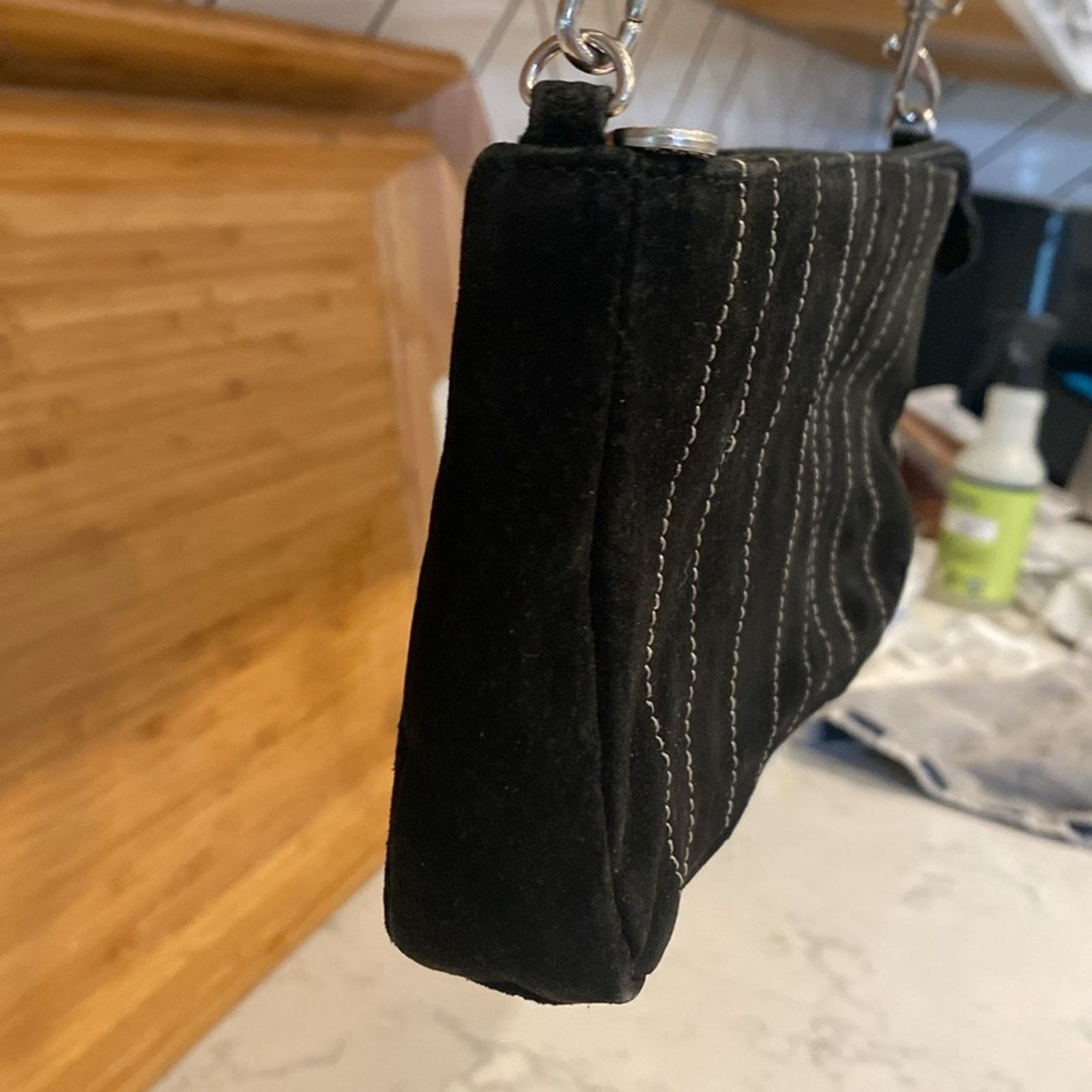 Wilsons Leather Wilsons leather Y2K 90s vintage suede shoulder mini baguette Size ONE SIZE - 4 Thumbnail