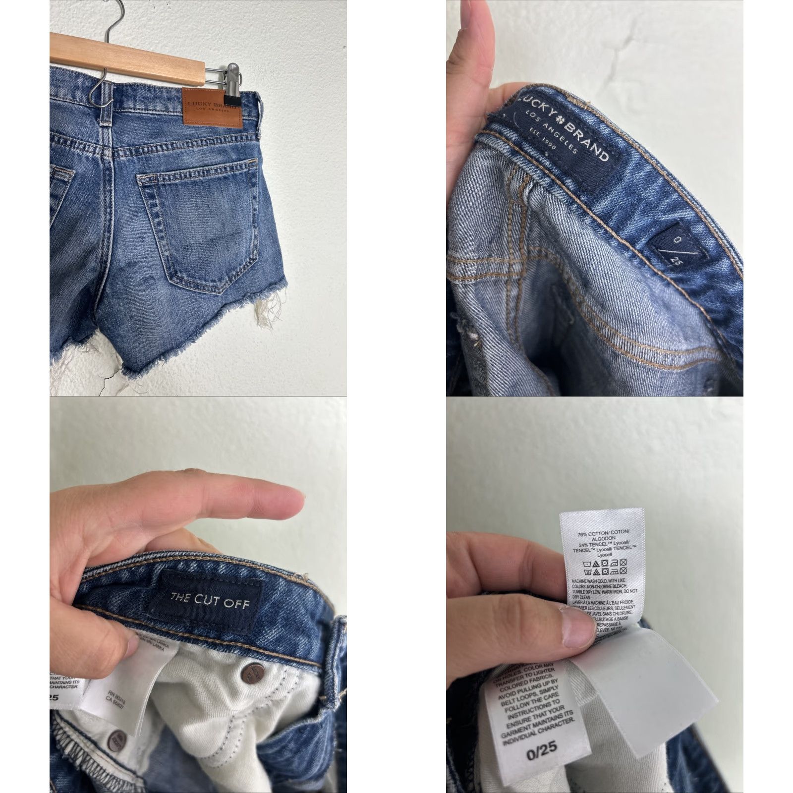 Lucky Brand Lucky Brand Womens The Cutoff Jean Shorts Medium Wash 28x3 Size 0 Womens Boyfriend Casual Denim Shorts Size 25" / US 0 / IT 36 - 8 Thumbnail