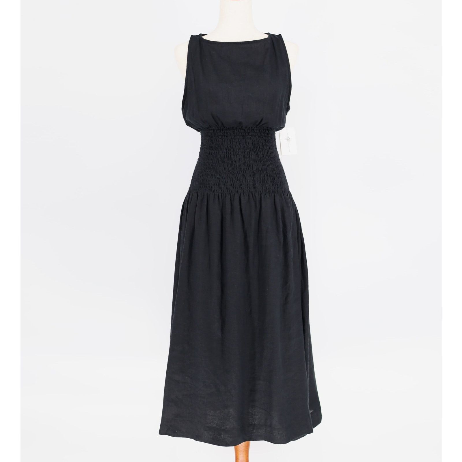 FAITHFULL Faithfull the Brand Women Smocked Waist Midi Dress Size 6 Size M / US 6-8 / IT 42-44 - 6 Thumbnail