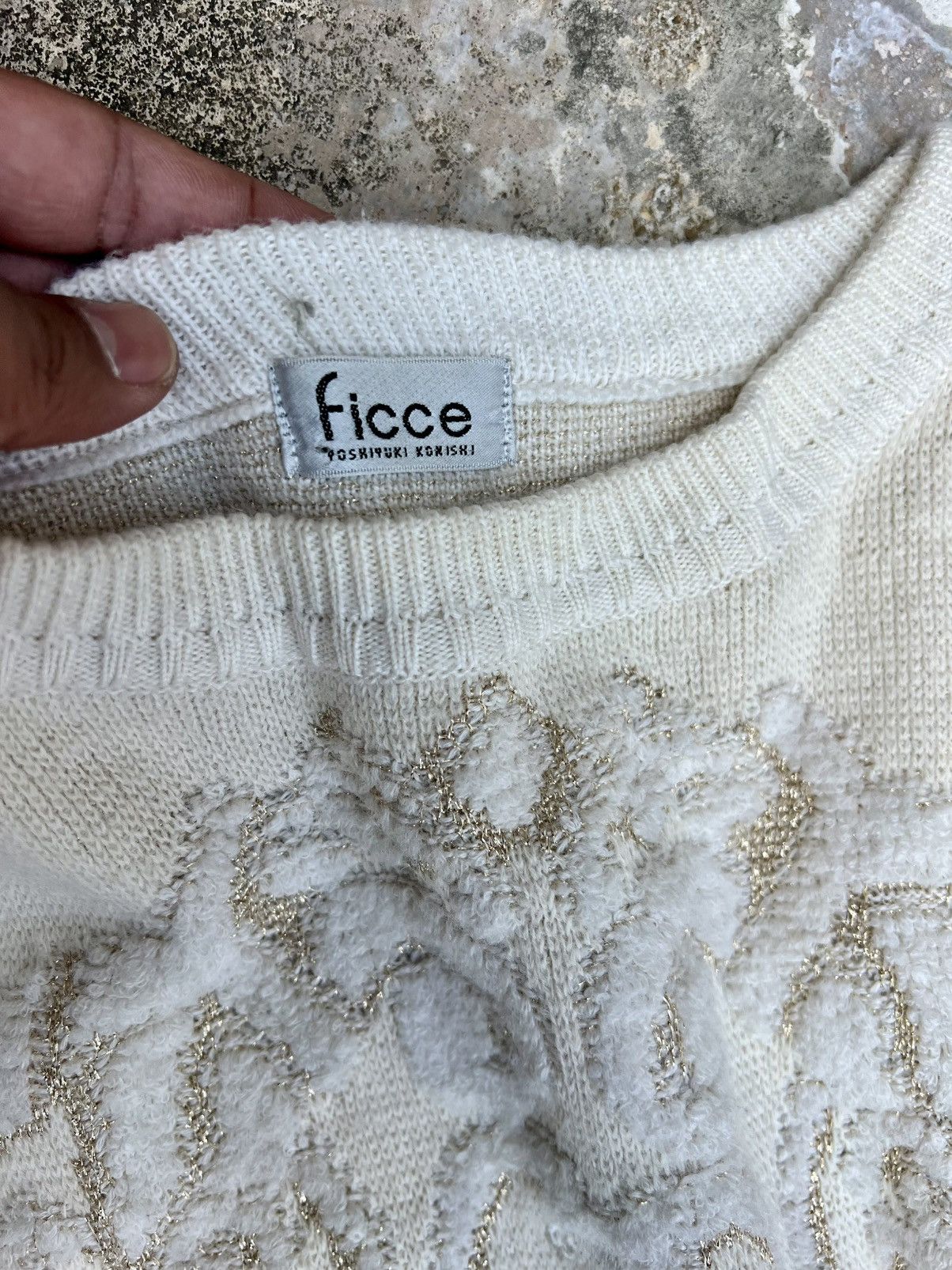 KMRii × Yasuyuki Ishii × Yoshiyuki Konishi Vintage Yoshiyuki Konishi Ficce Trompe L'oeil Knitwear Sweat Size US L / EU 52-54 / 3 - 7 Thumbnail