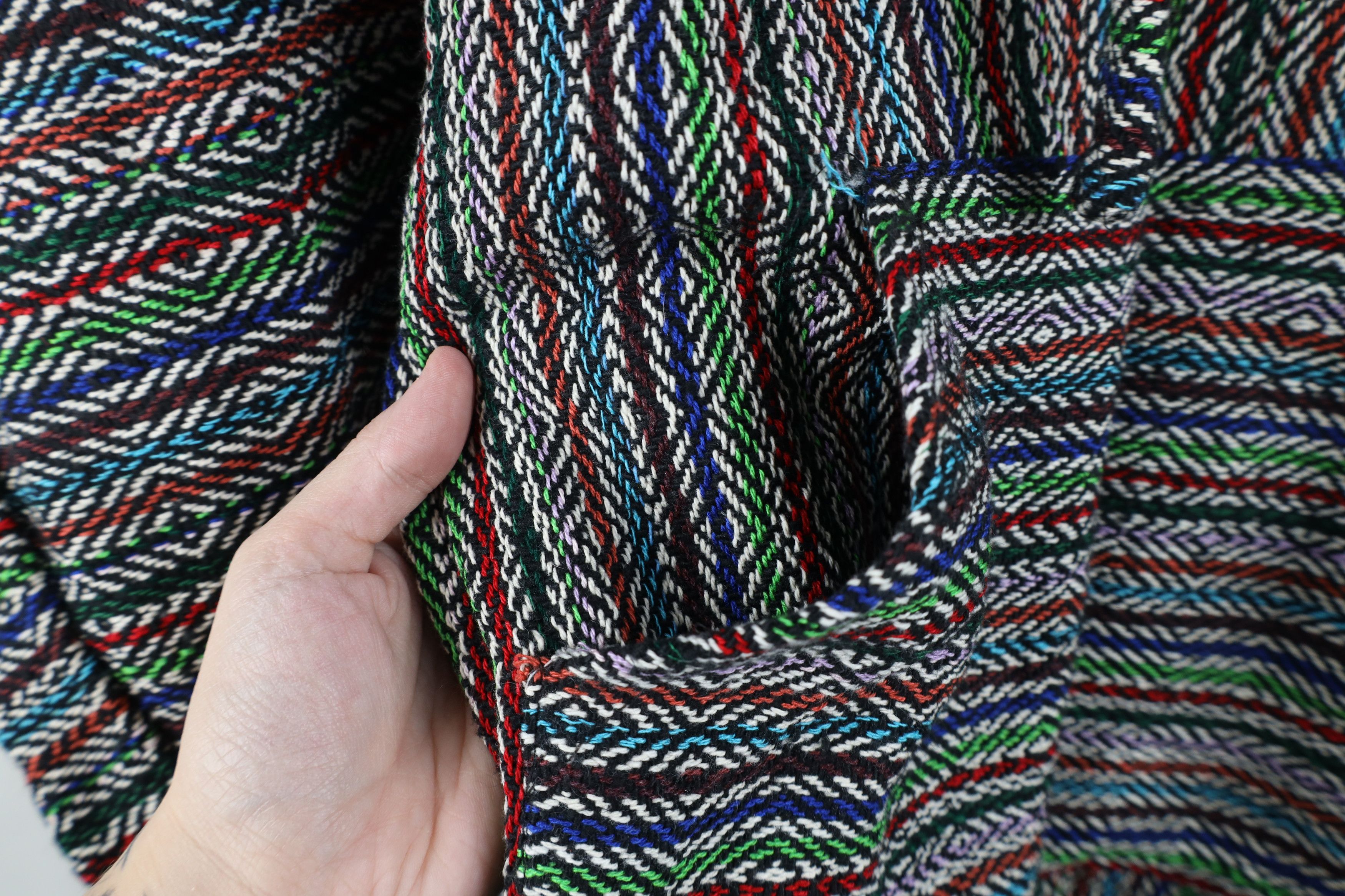 Vintage Vintage Y2K Streetwear Rainbow Striped Knit Drug Rug Hoodie Size US M / EU 48-50 / 2 - 6 Thumbnail