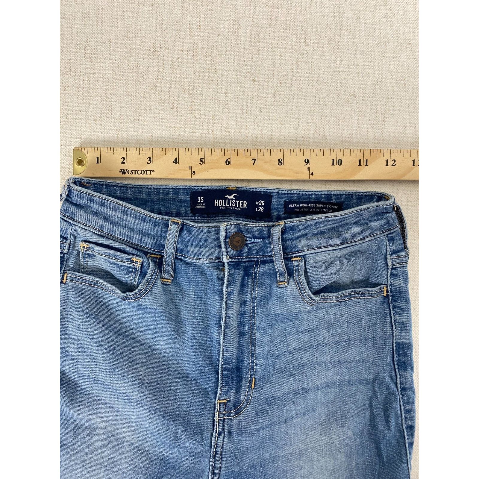 Hollister Hollister Jeans Womens 3 StretchUltra High Rise Super Skinny Size 24" / US 00 / IT 34 - 7 Thumbnail