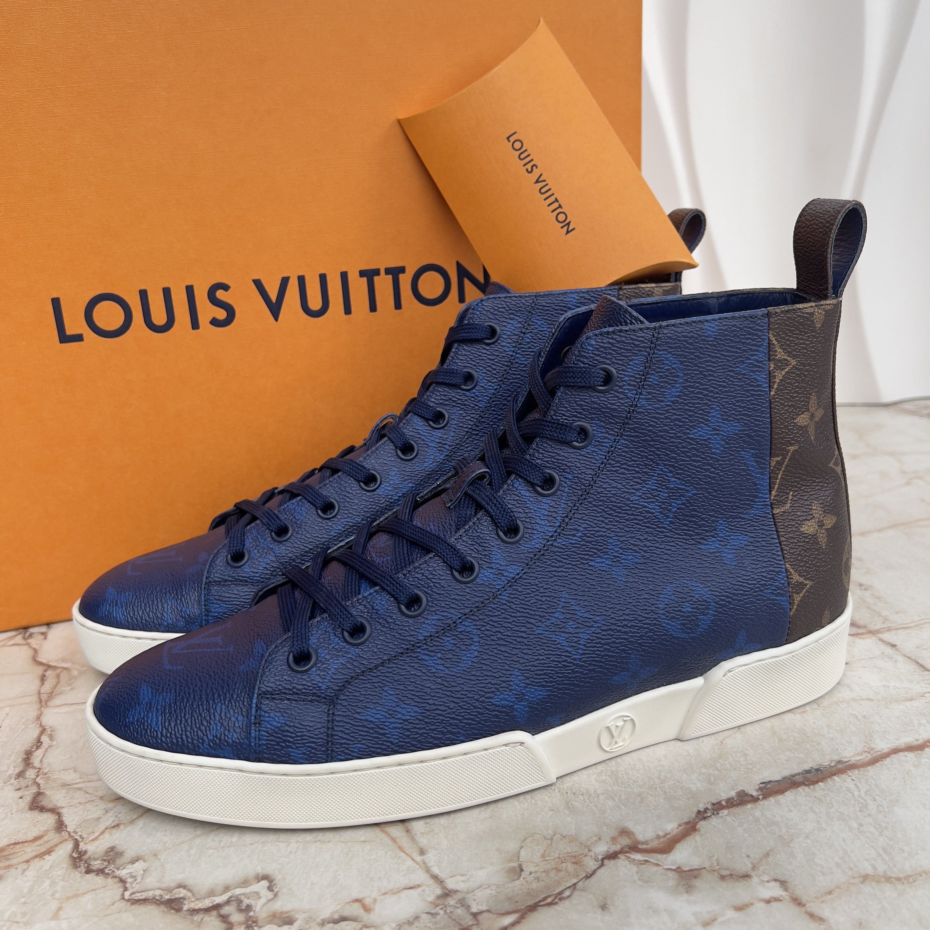 Match Up Sneakers Monogram Pacific Blue Brown