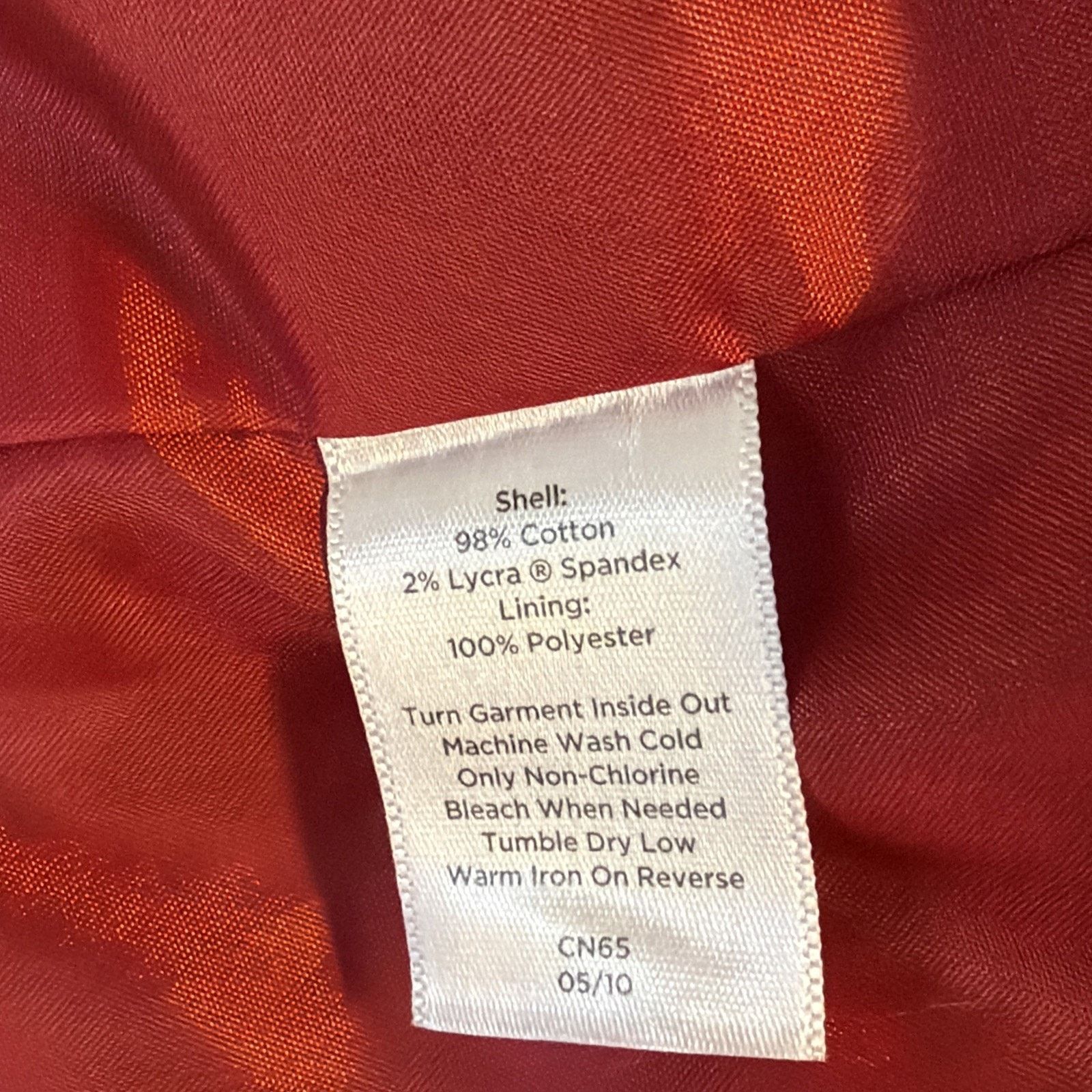 Talbots Talbots Women's 6 Corduroy Jacket Lined Stretch Deep RED Size M / US 6-8 / IT 42-44 - 10 Thumbnail