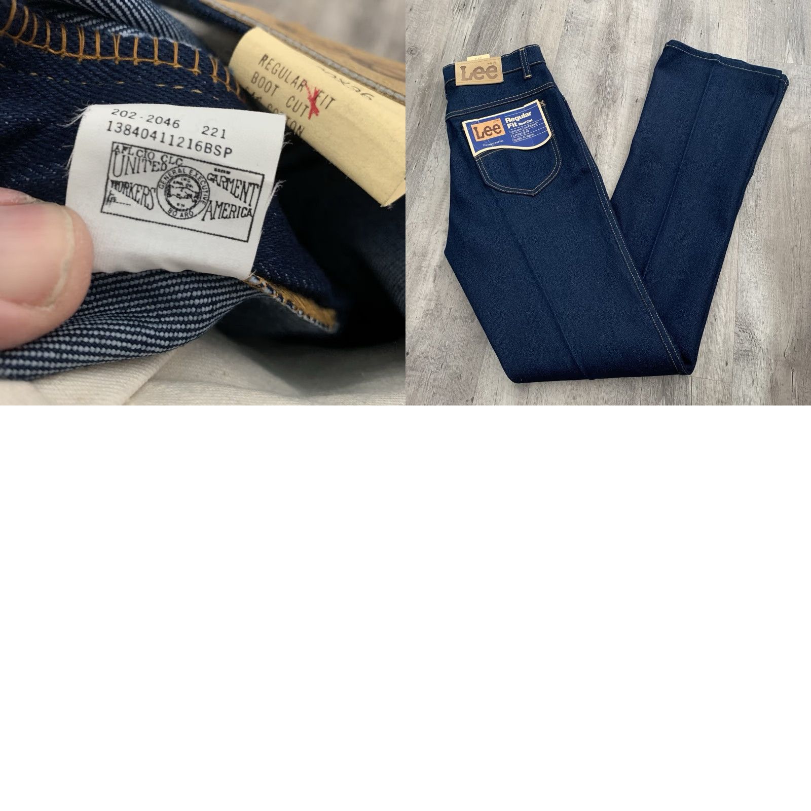 Lee NEW VINTAGE LEE RIDERS REGULAR FIT BOOT CUT DENIM JEANS LEATHER PATCH USA 30x36 Size US 30 / EU 46 - 8 Thumbnail