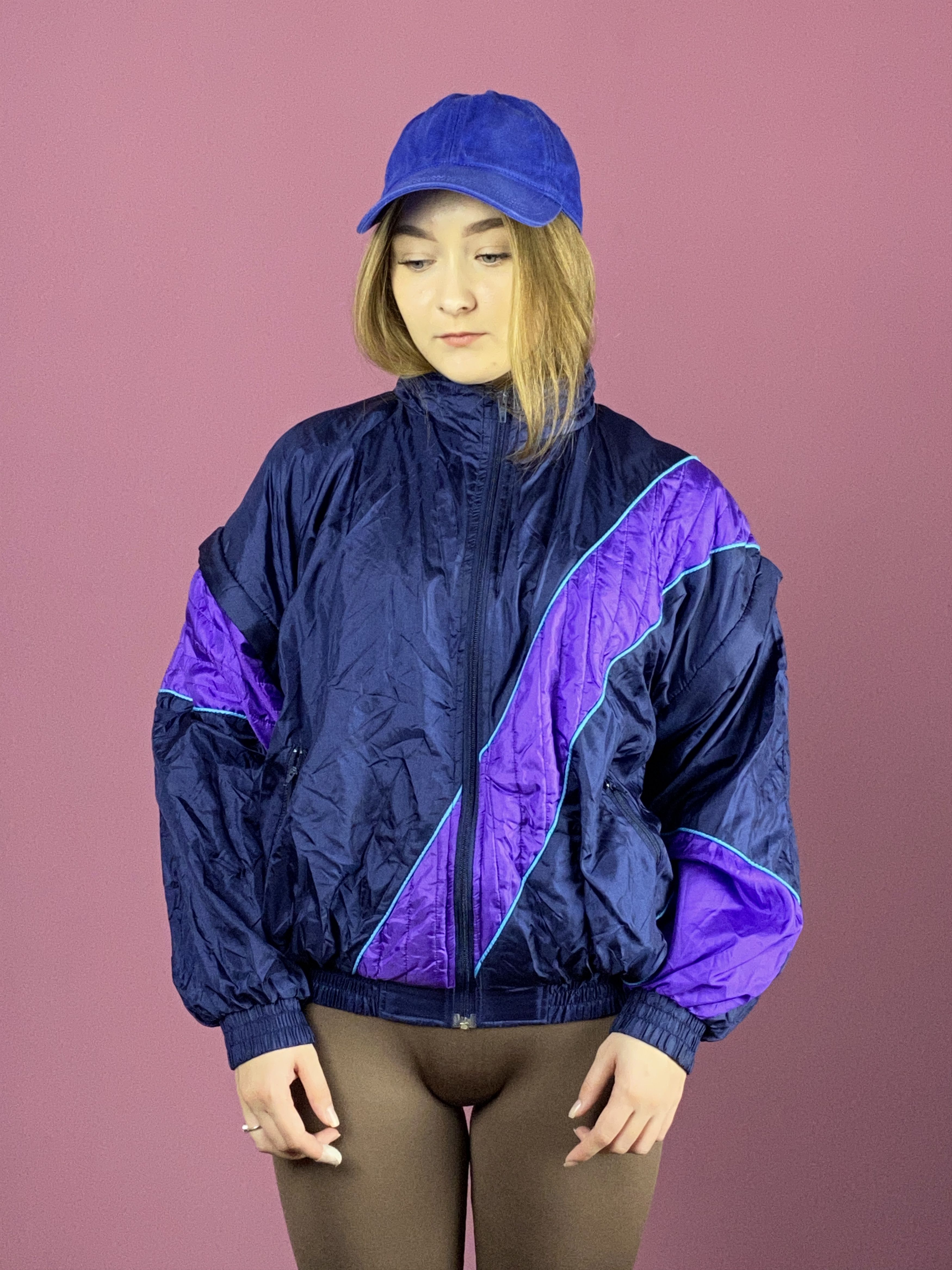 Vintage 90s Snapper Vintage Women's Windbreaker Jacket - S Size S / US 4 / IT 40 - 1 Thumbnail