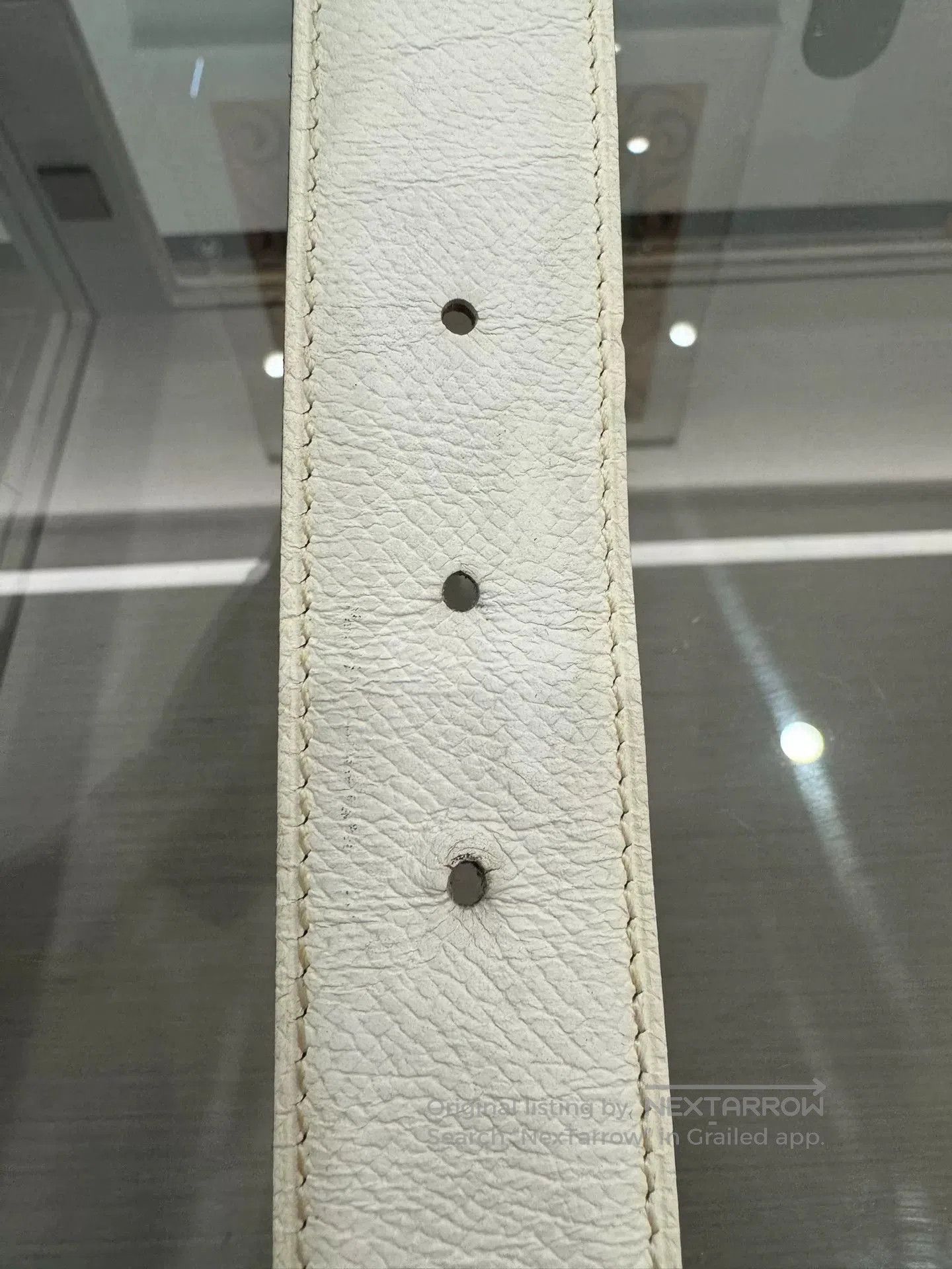 Hermes Hermes Men's White Brown H Buckle Belt. Size ONE SIZE - 7 Thumbnail