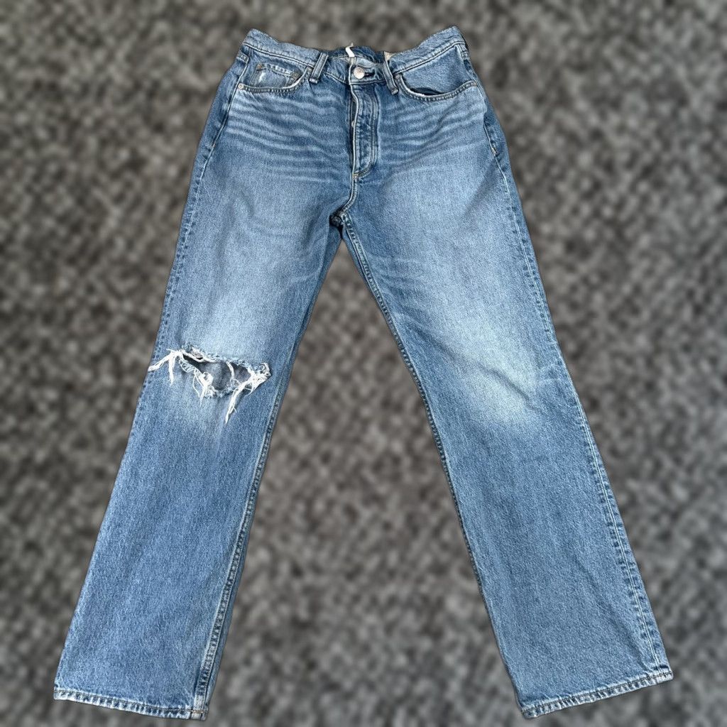 Rag & Bone Rag & Bone Alex Jeans Womens 30 Blue High Rise Straight Denim Button Fly Size 30" / US 8 / IT 44 - 1 Thumbnail