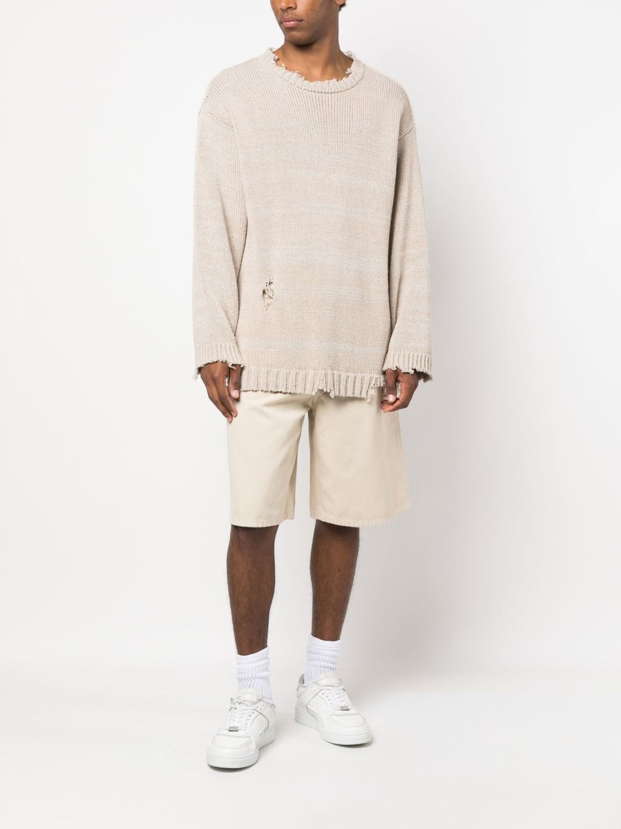 Off-White o1gr1nt1124 Wave Off Canvas Utility Short in Beige Size US 30 / EU 46 - 2 Thumbnail