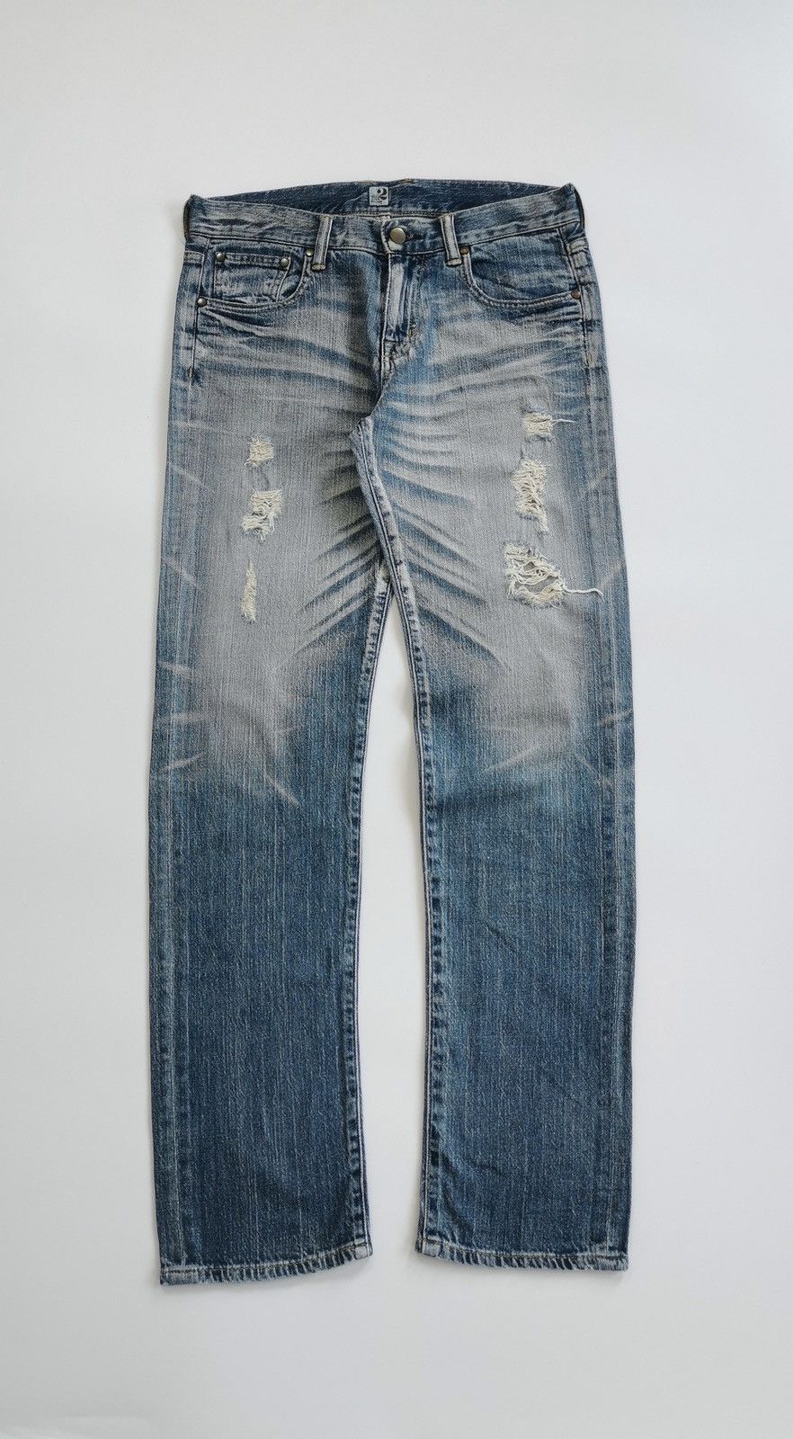 Denime Three Dots Turquoise Japan Distressed Jeans Size US 31 - 2 Thumbnail