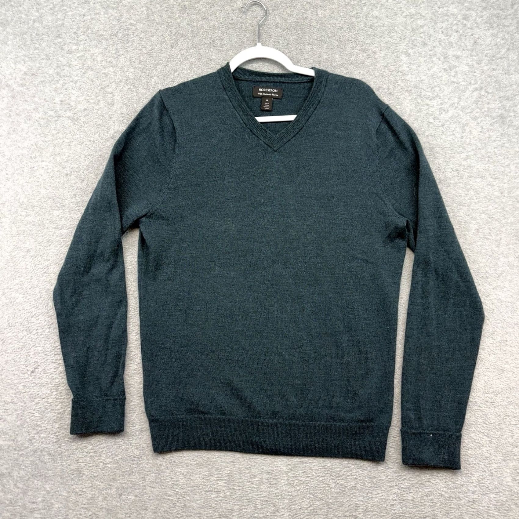 Nordstrom Nordstrom Sweater Men M Green Long Sleeve V-Neck Knit Wool Pullover Casual Business Fall Winter Vintage No Size US M / EU 48-50 / 2 - 2 Thumbnail