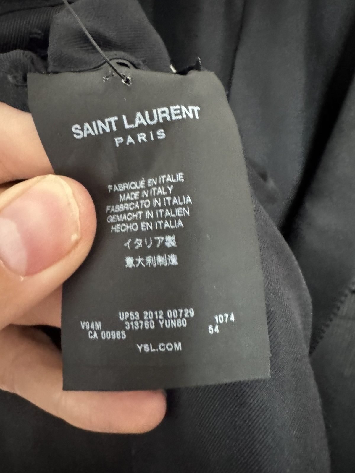 Saint Laurent Paris Hedi 2013 Pin Stripe Shawl Le Smoking Blazer Size 52R - 4 Thumbnail