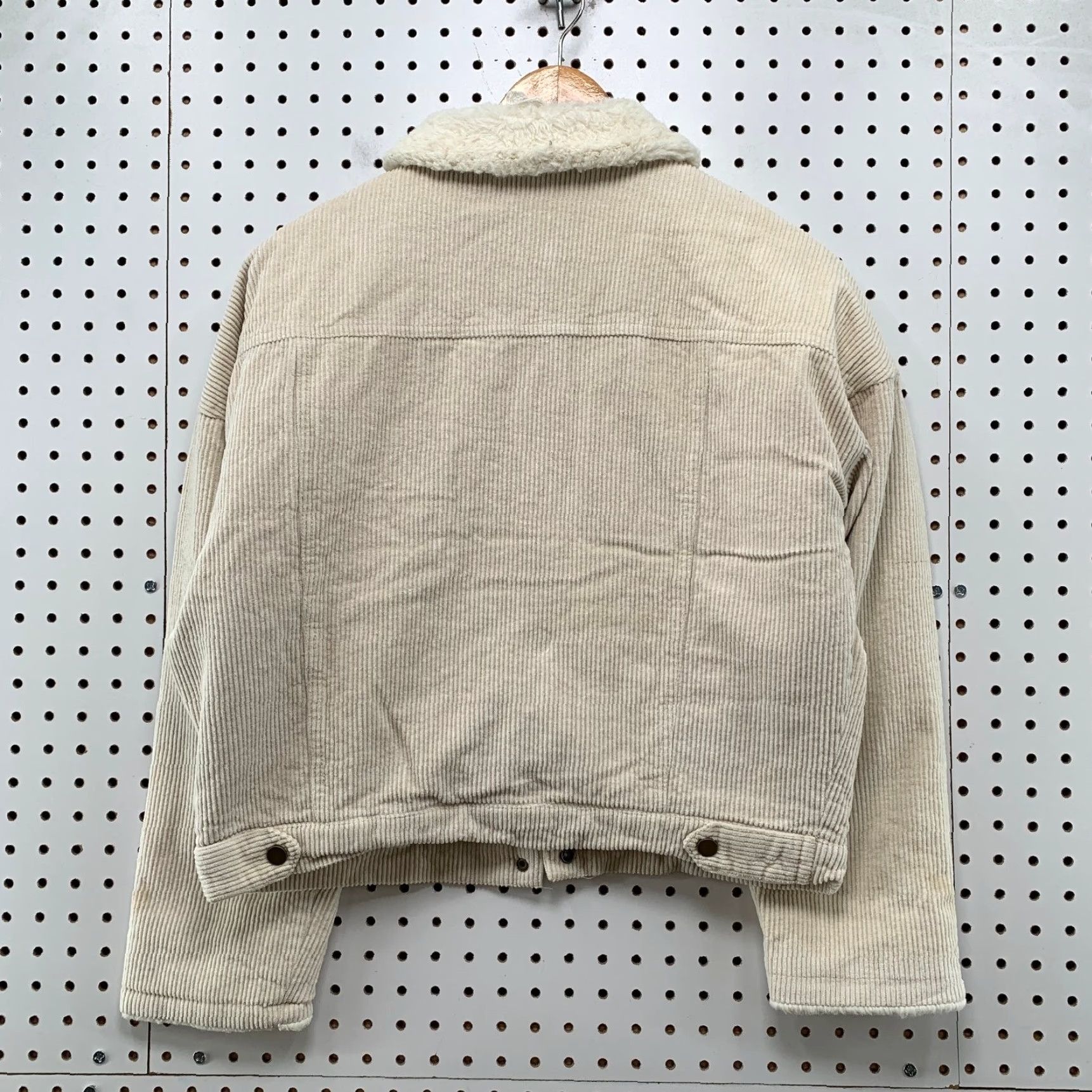 Vintage Sade & Sage Corduroy Jacket Womens Medium Beige Sherpa Faux Fur Liner Soft COzy Casual Jacket Adults Mens Womens Boys Girls Size M / US 6-8 / IT 42-44 - 2 Thumbnail