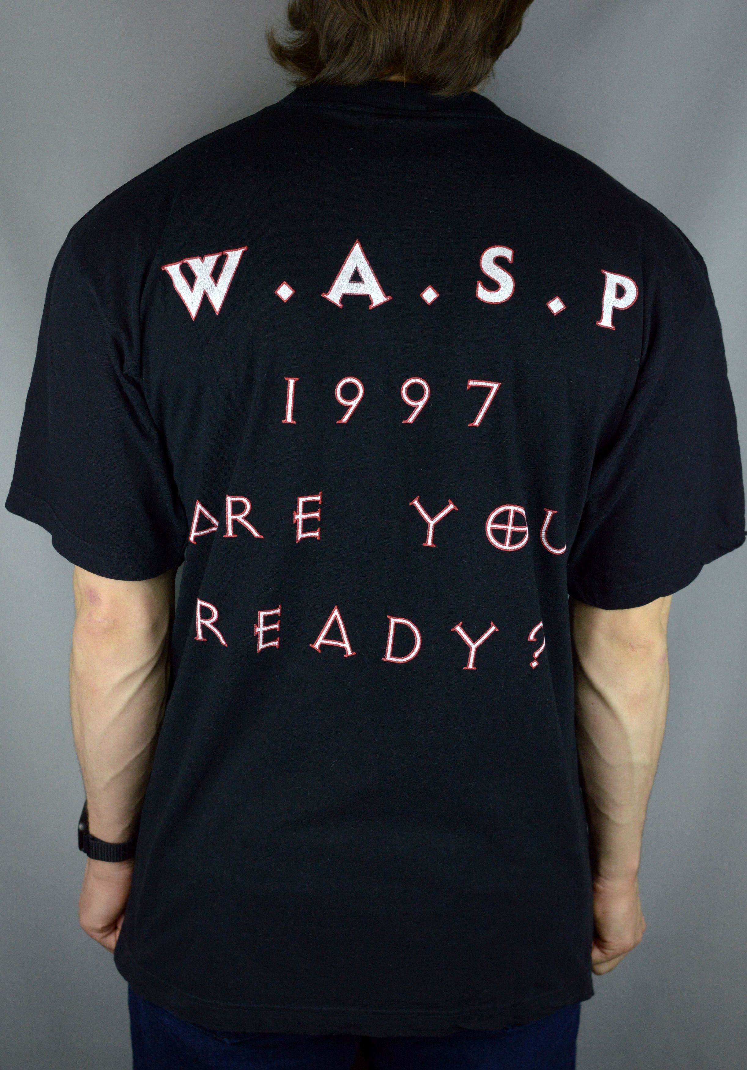 Vintage Vintage WASP Are You Ready 1997 t shirt Size US L / EU 52-54 / 3 - 2 Thumbnail