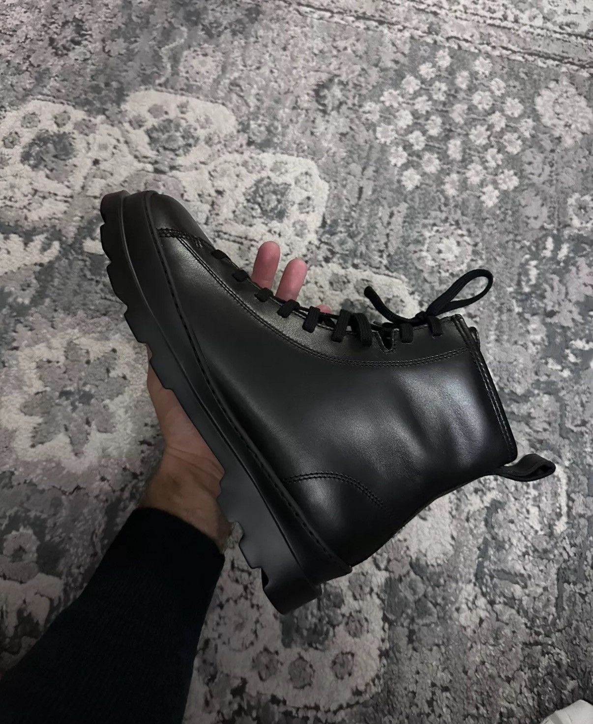 Camper Brutus Men’s Boots Black Leather New Size 41 EU 8US