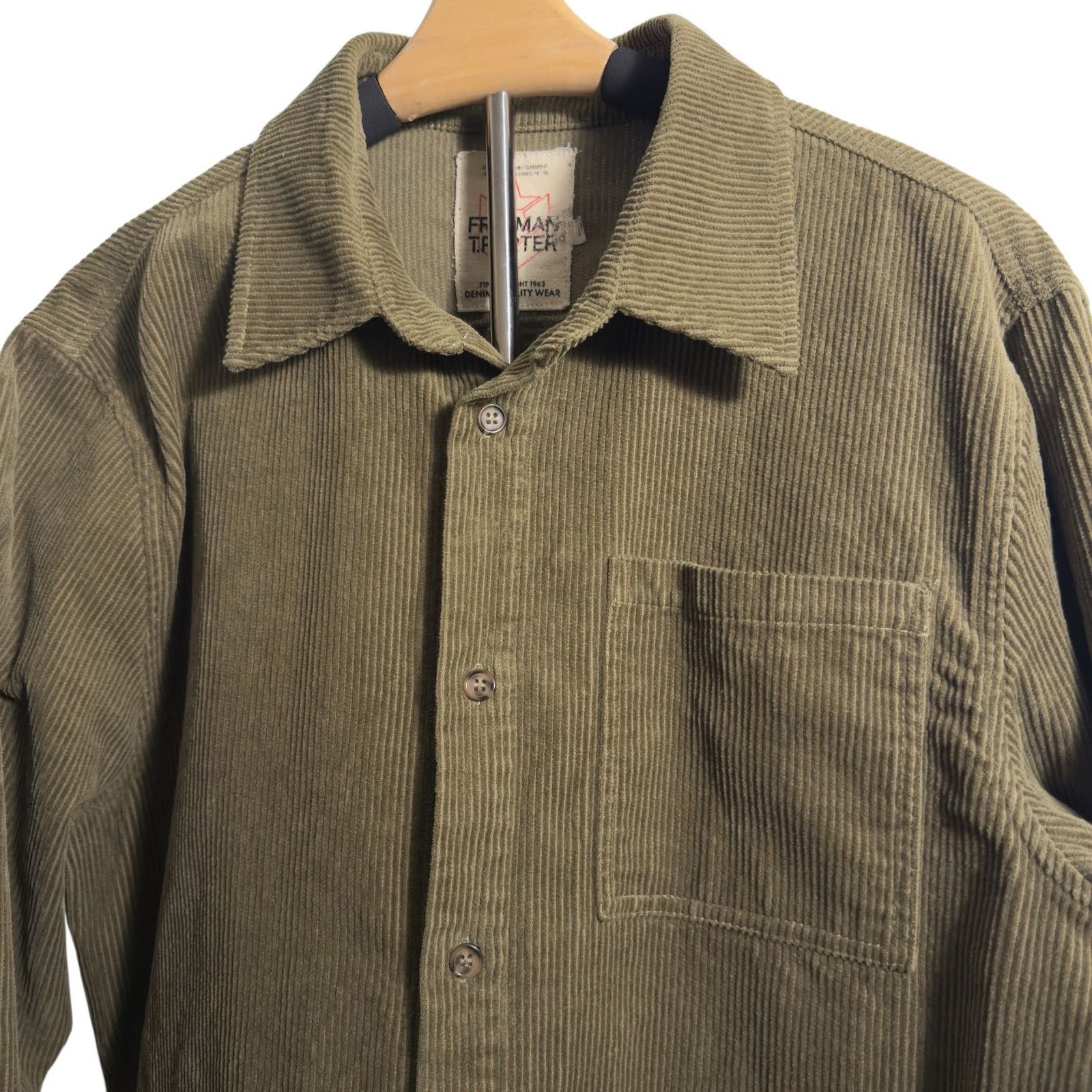 Freeman T. Porter Freeman T. Porter Paolo Corduroy Men's Shirt Olive Size US L / EU 52-54 / 3 - 5 Thumbnail