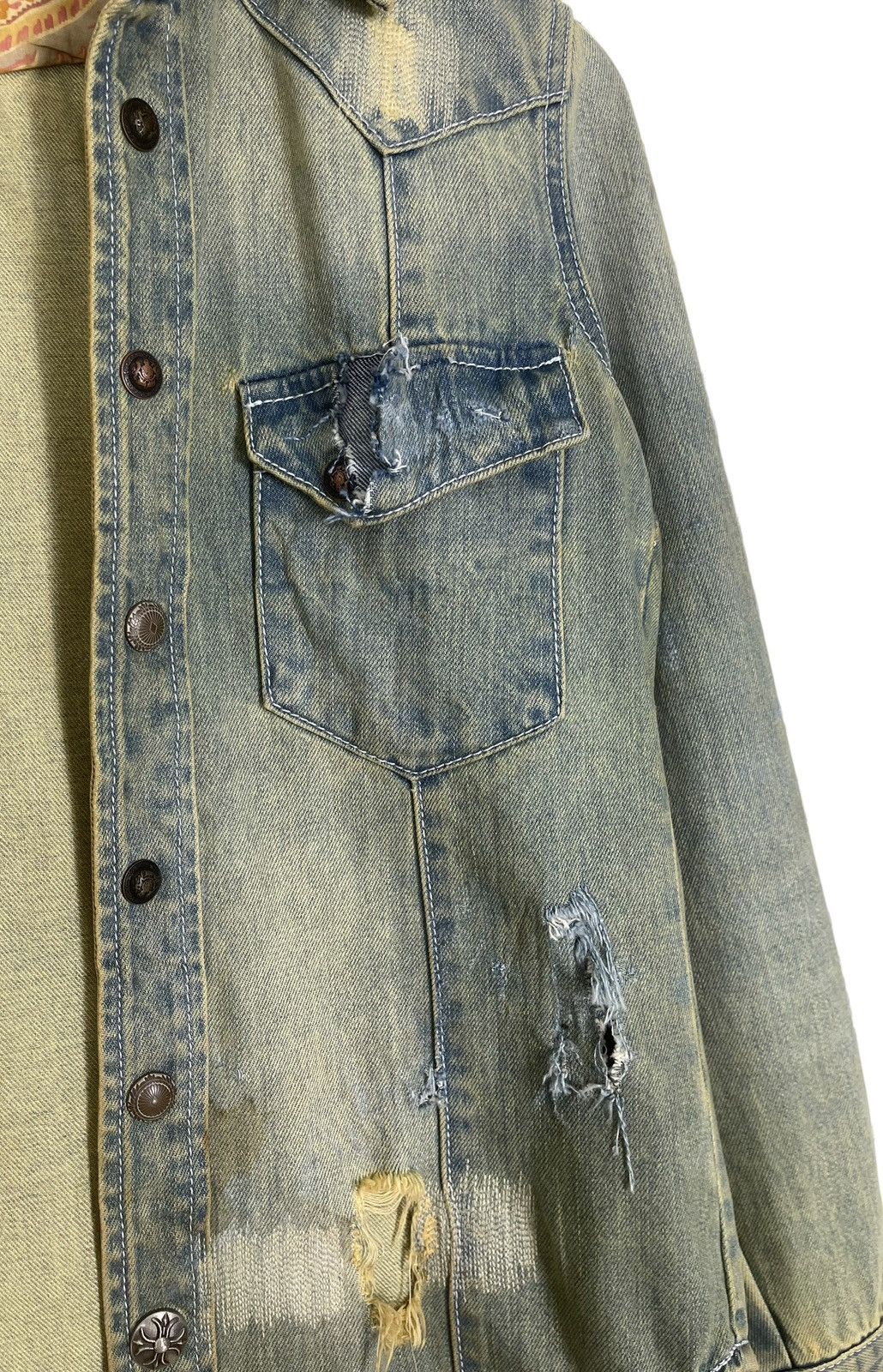 If Six Was Nine Vintage Distressed NAUGHTY CHROME HEARTS Inspired Mud Wash Size US XS / EU 42 / 0 - 11 Thumbnail