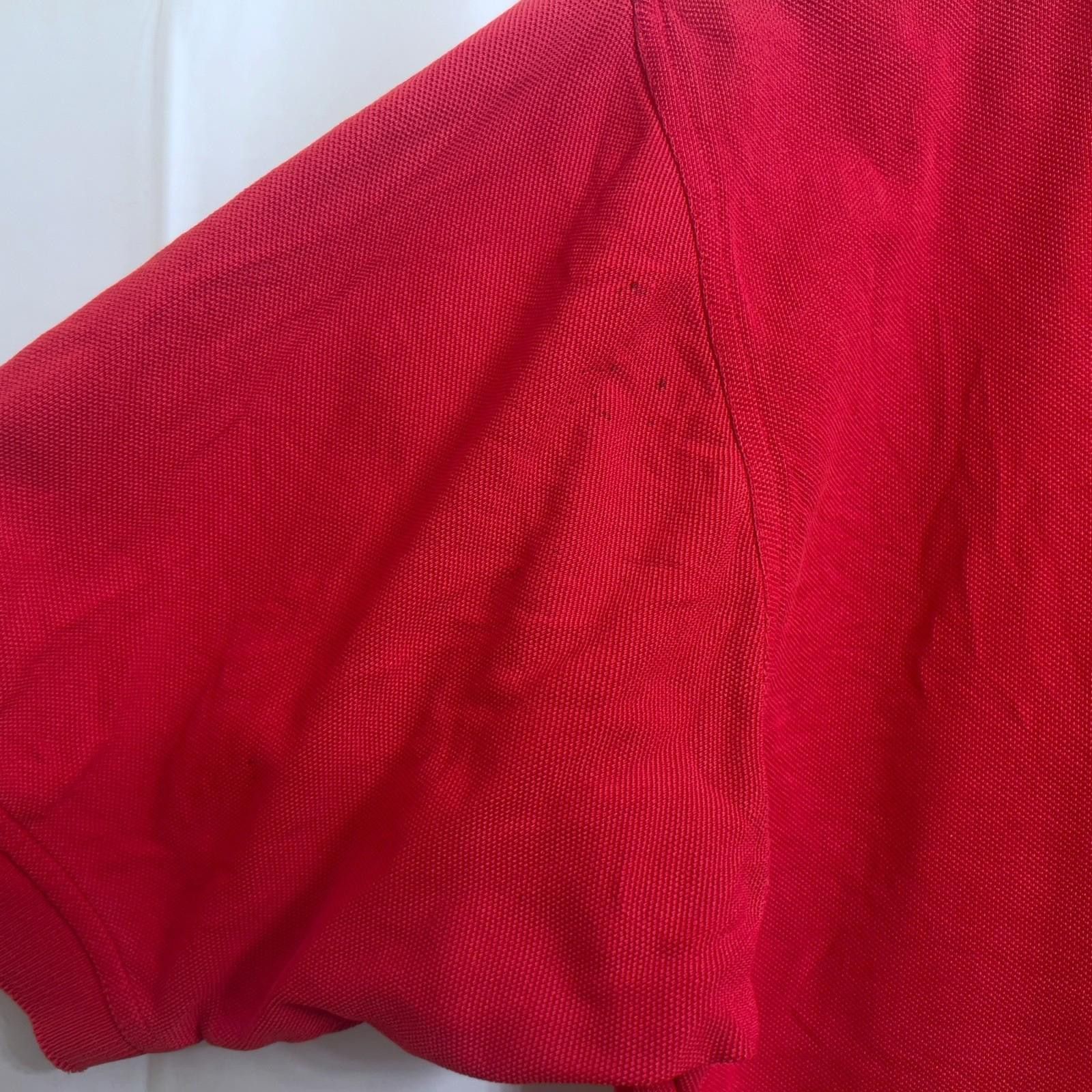 Designer Vtg Lee Sport Detroit Red Wings Polo Shirt Men's Medium Red Size ONE SIZE - 3 Thumbnail