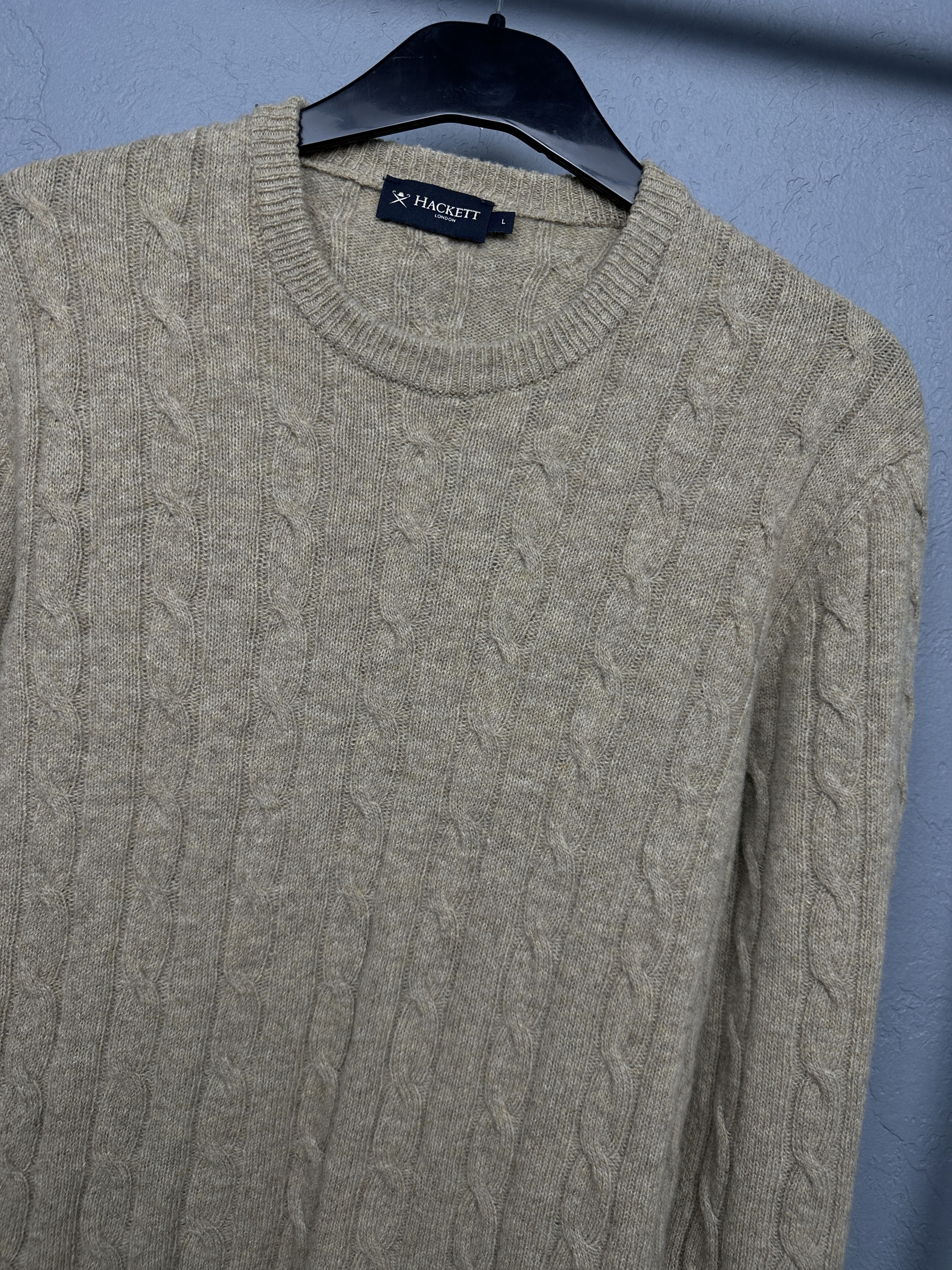 Hackett Hackett London Mens Wool Knit Crew Neck Sweater Size L Size US L / EU 52-54 / 3 - 2 Thumbnail