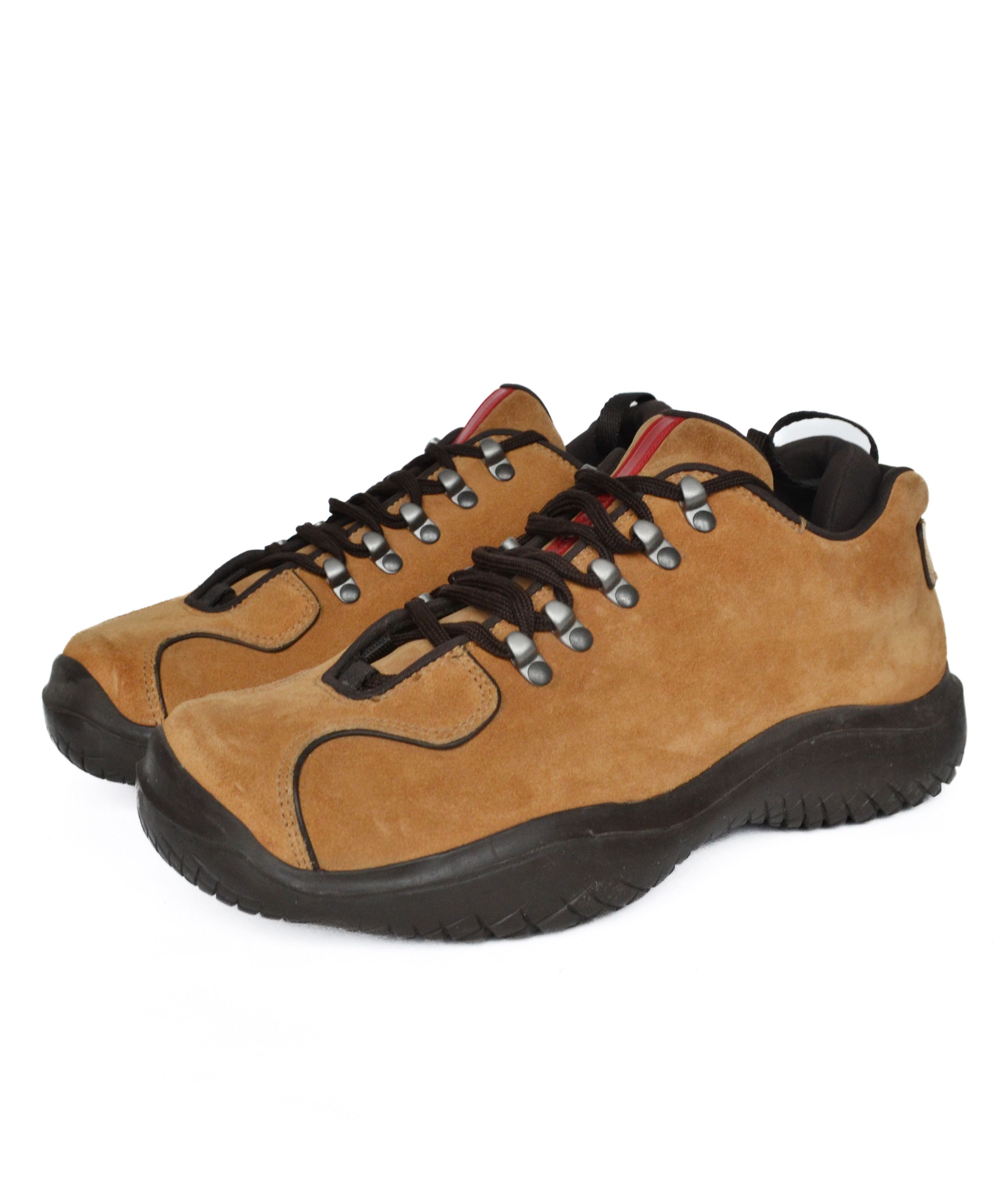 Prada 🔴 PRADA Boots Hiking Toe Suede Mustard Vibram 1999 Red Tab Size US 8 / EU 41 - 3 Thumbnail
