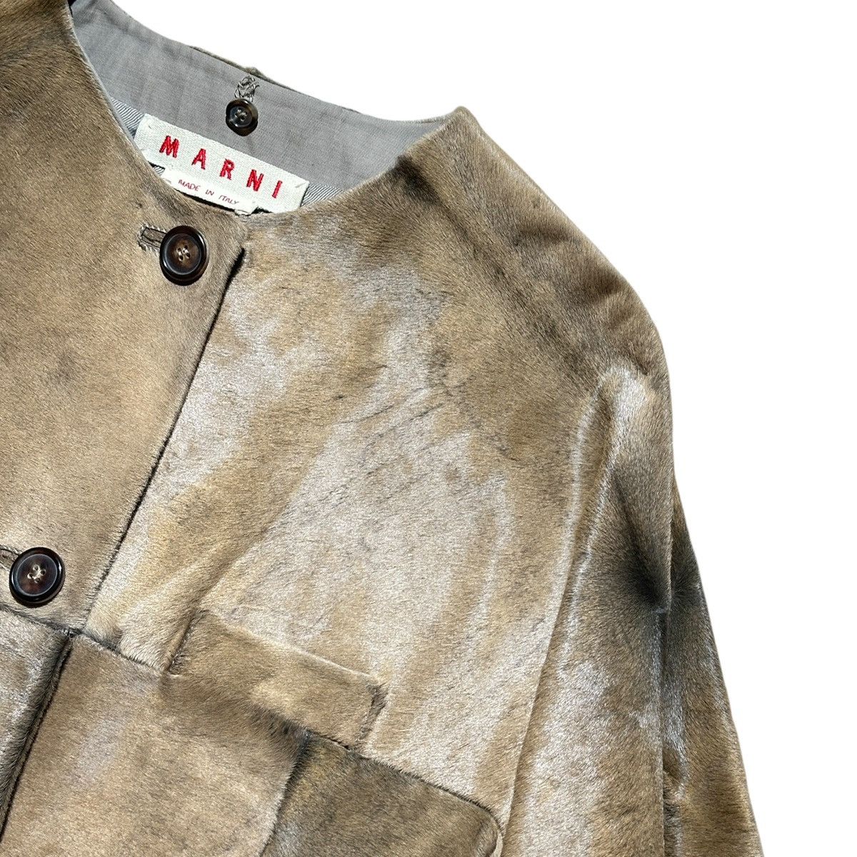 Marni Calf pony hair fur leather jacket Size US S / EU 44-46 / 1 - 2 Thumbnail