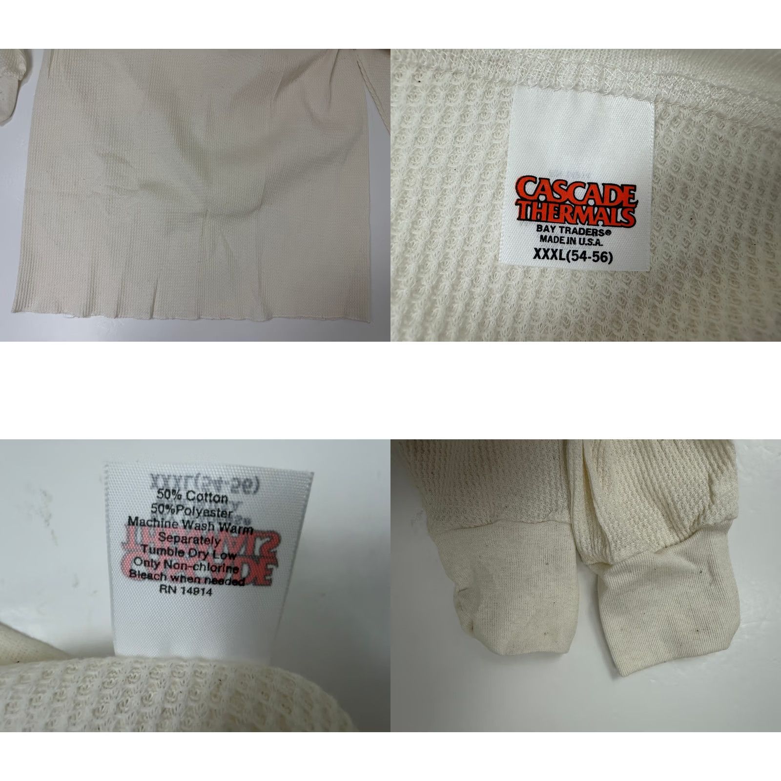 Vintage VINTAGE Cascade Thermals Shirt Men 3XL Ivory 80s 90s Outdoor Thermal Stretch Casual Shirt Mens Size US XXL / EU 58 / 5 - 8 Thumbnail